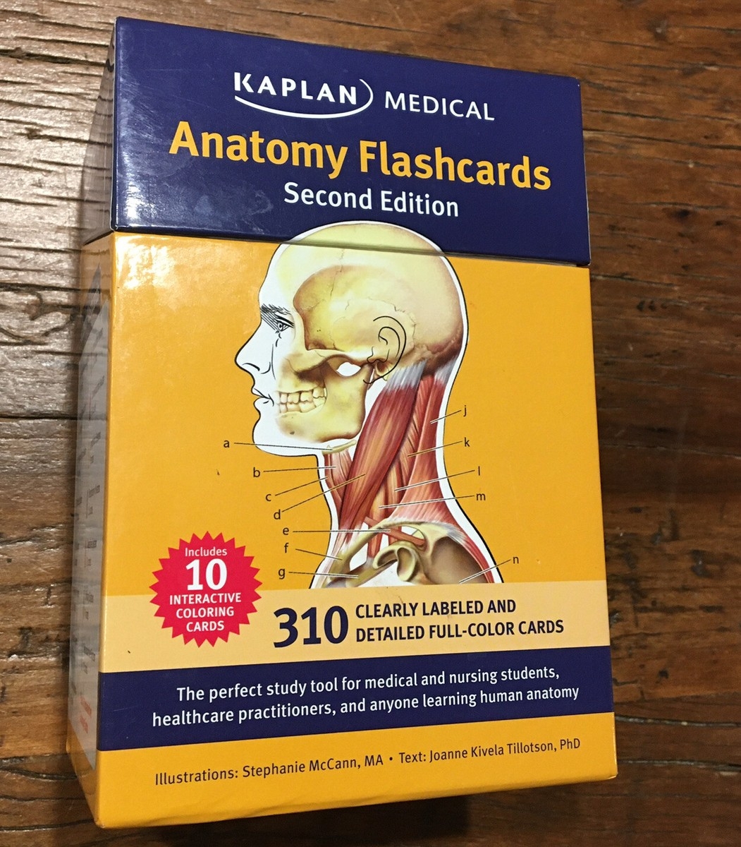 Anatomy Flashcards Kaplan Medical Second Edition Box Set 310 Full Color Cards EBay