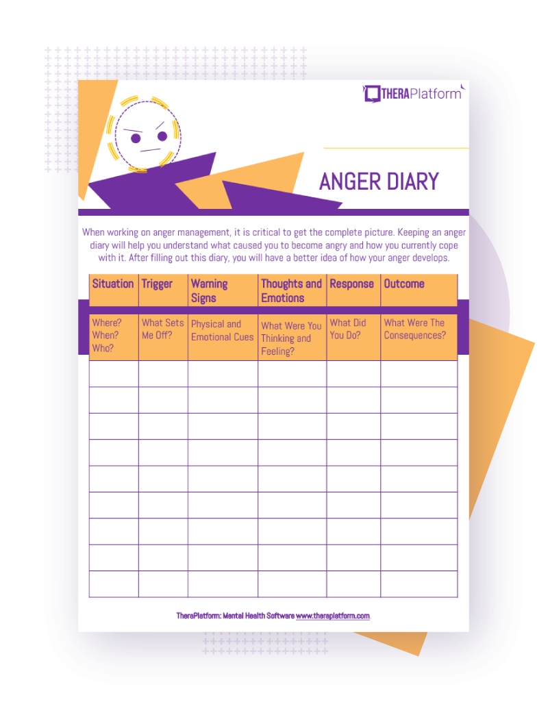 anger management worksheet