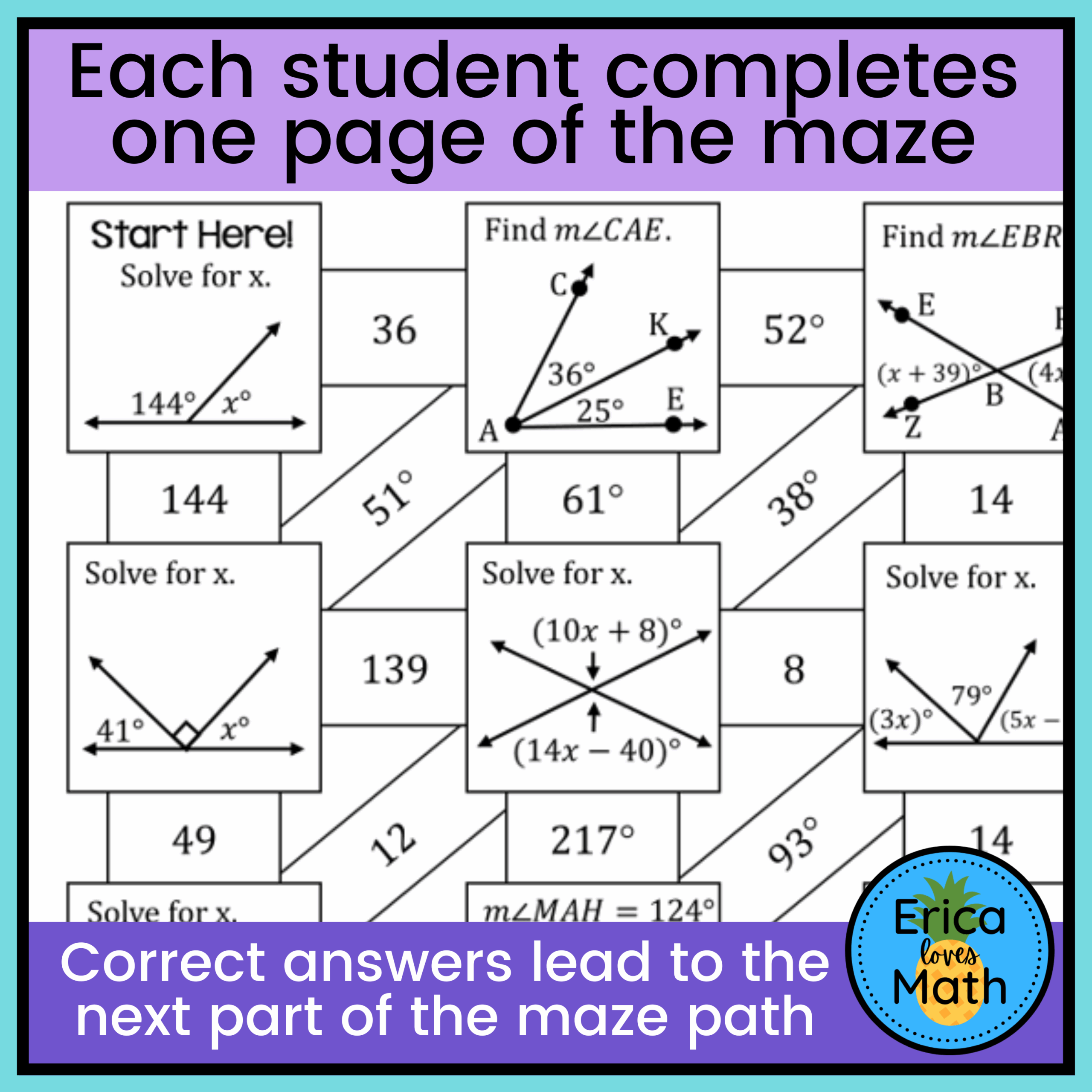 angle pair relationships worksheet