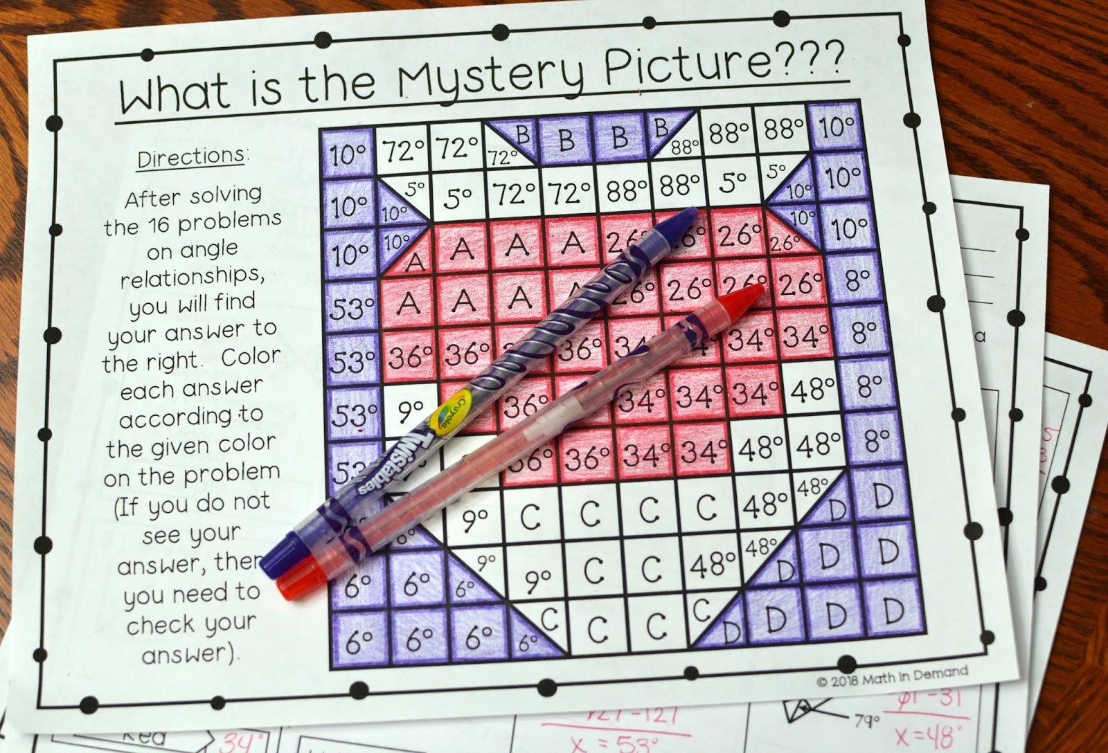 angle relationships worksheet