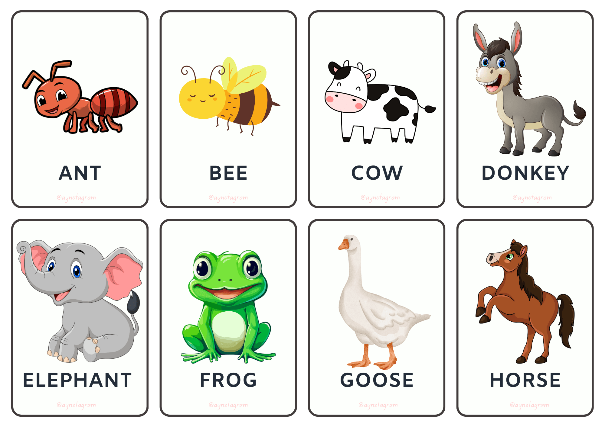 Animals Flashcards A To Z By Aynaposillo24 Raket PH