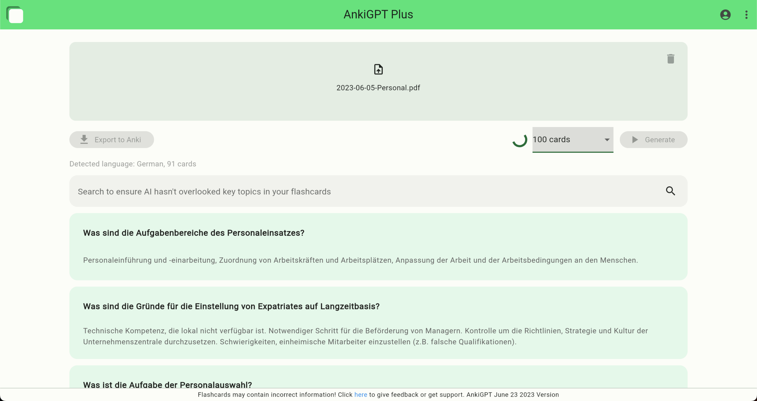 can chatgpt make flashcards