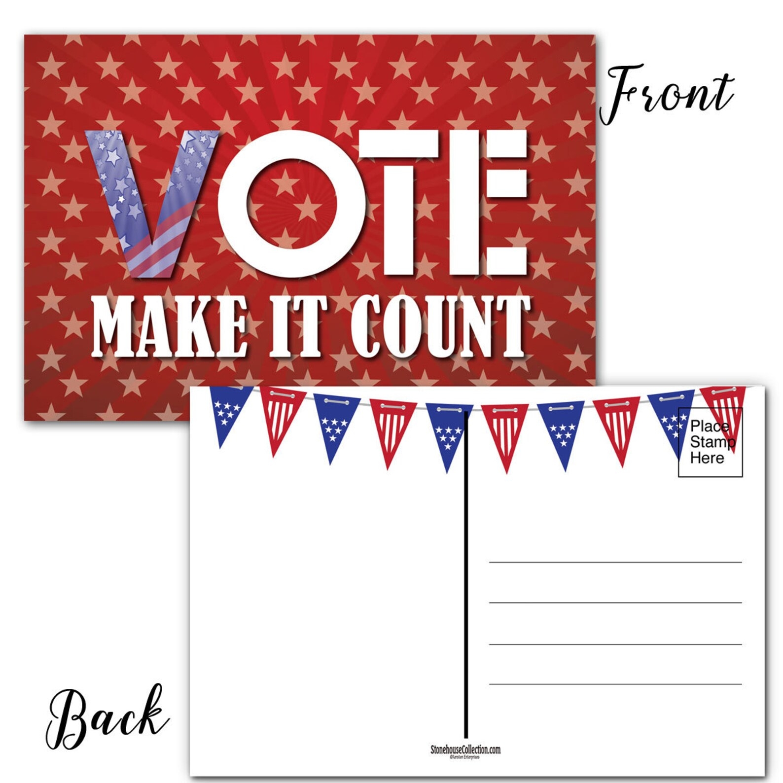 Anti Trump Post Cards 100 Patriotic Vote Postcards Blank 4x6 Campaign Cards With Flag Design Patriotic Postcards