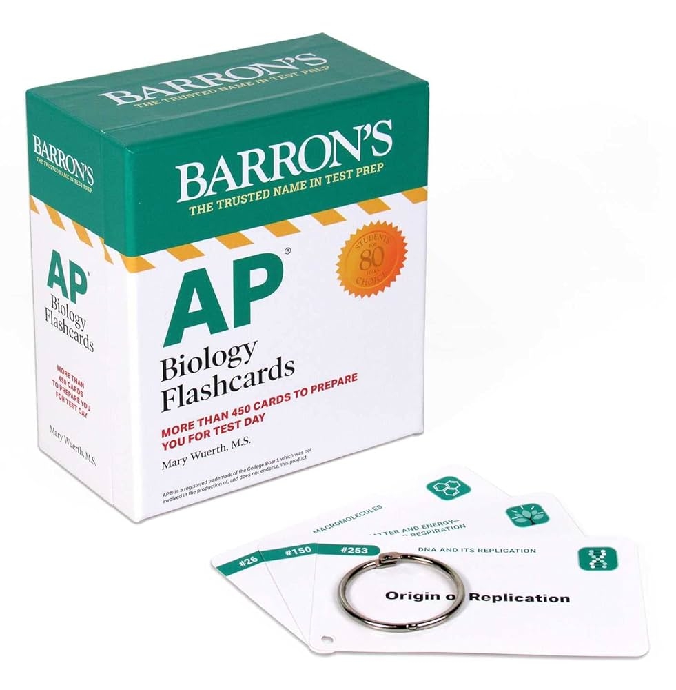 AP Biology Flashcards Up to Date Review And Practice Sorting Ring For Custom Study Barron s AP Wuerth M S Mary Amazon de B cher