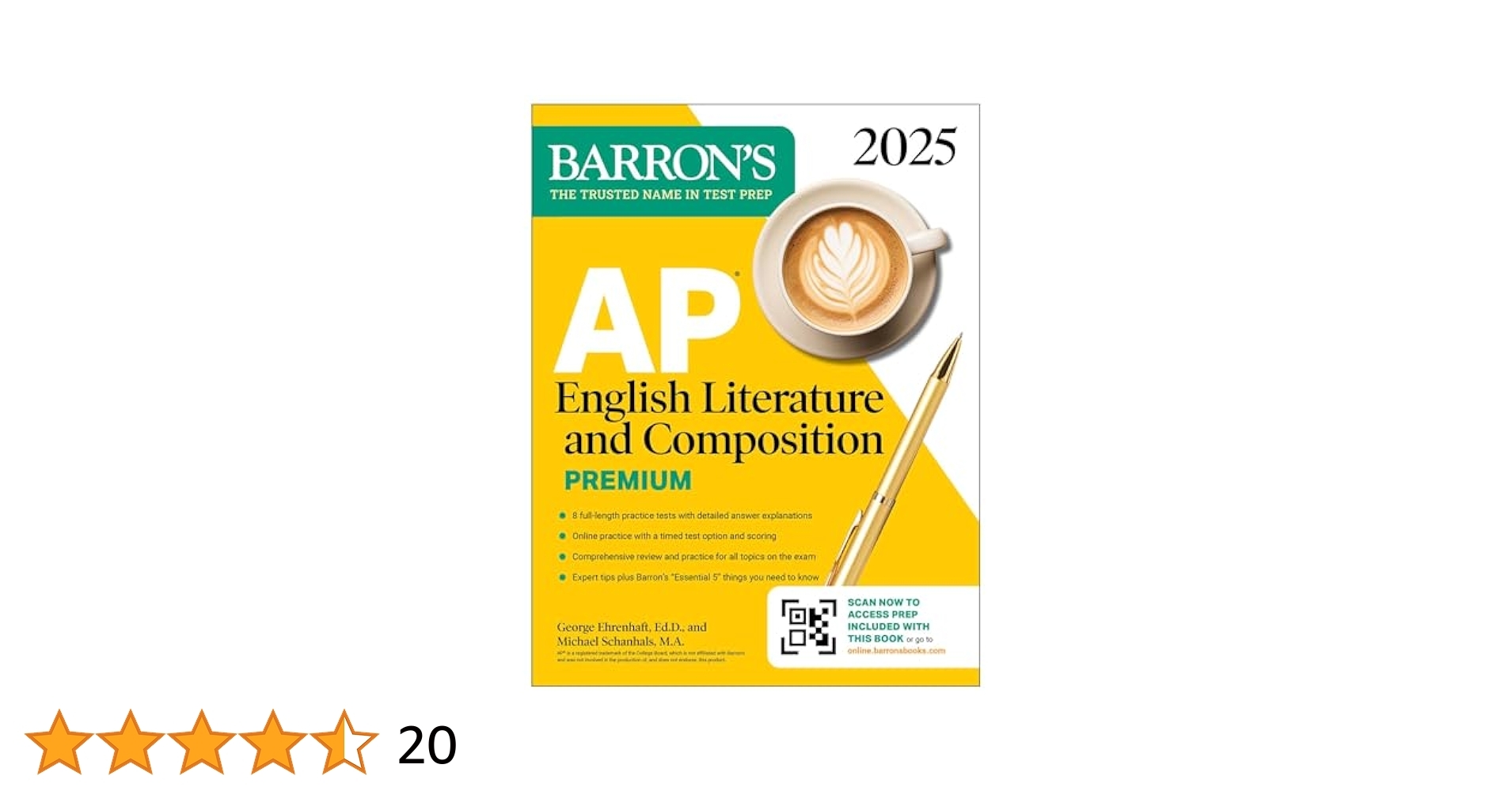 AP English Literature And Composition Premium 2025 Prep Book With 8 Practice Tests Comprehensive Review Online Practice Barron s AP Prep Barron s Educational Series Ehrenhaft Ed D George Schanhals M A Michael Amazon de B cher
