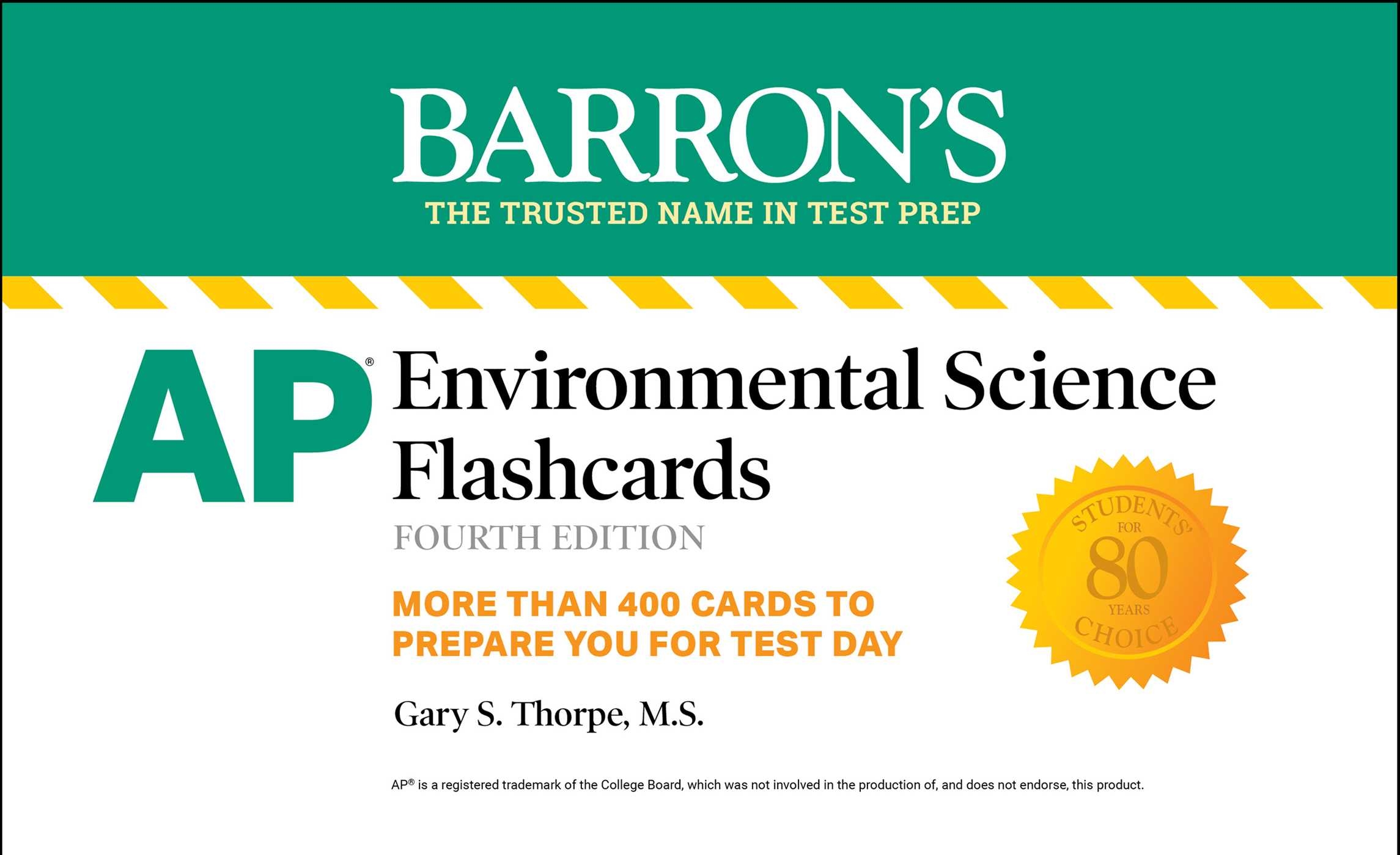 AP Environmental Science Flashcards Fourth Edition Up to Date Review EBook By Barron s Educational Series Gary S Thorpe M S Official Publisher Page Simon Schuster