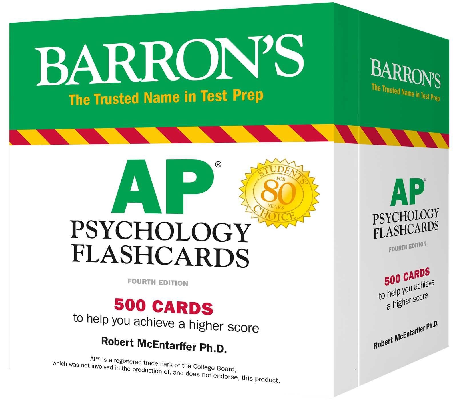 AP Psychology Flashcards Barron s AP Prep By McEntarffer Ph D Robert Weseley Ed D Allyson J Barrons Educational Services 9781506258867 Biblio