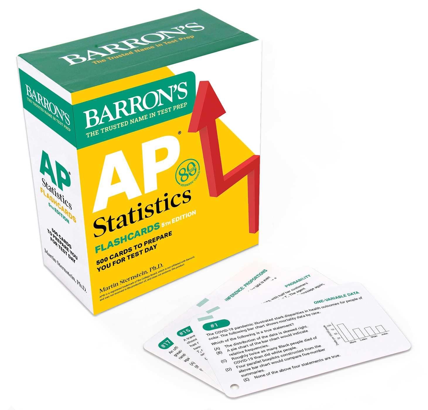 AP Statistics Flashcards Fifth Edition Up to Date Practice Up to date Practice Sorting Ring For Custom Study Barron s AP Prep Barron s Educational Series Sternstein Ph D Martin Amazon de B cher