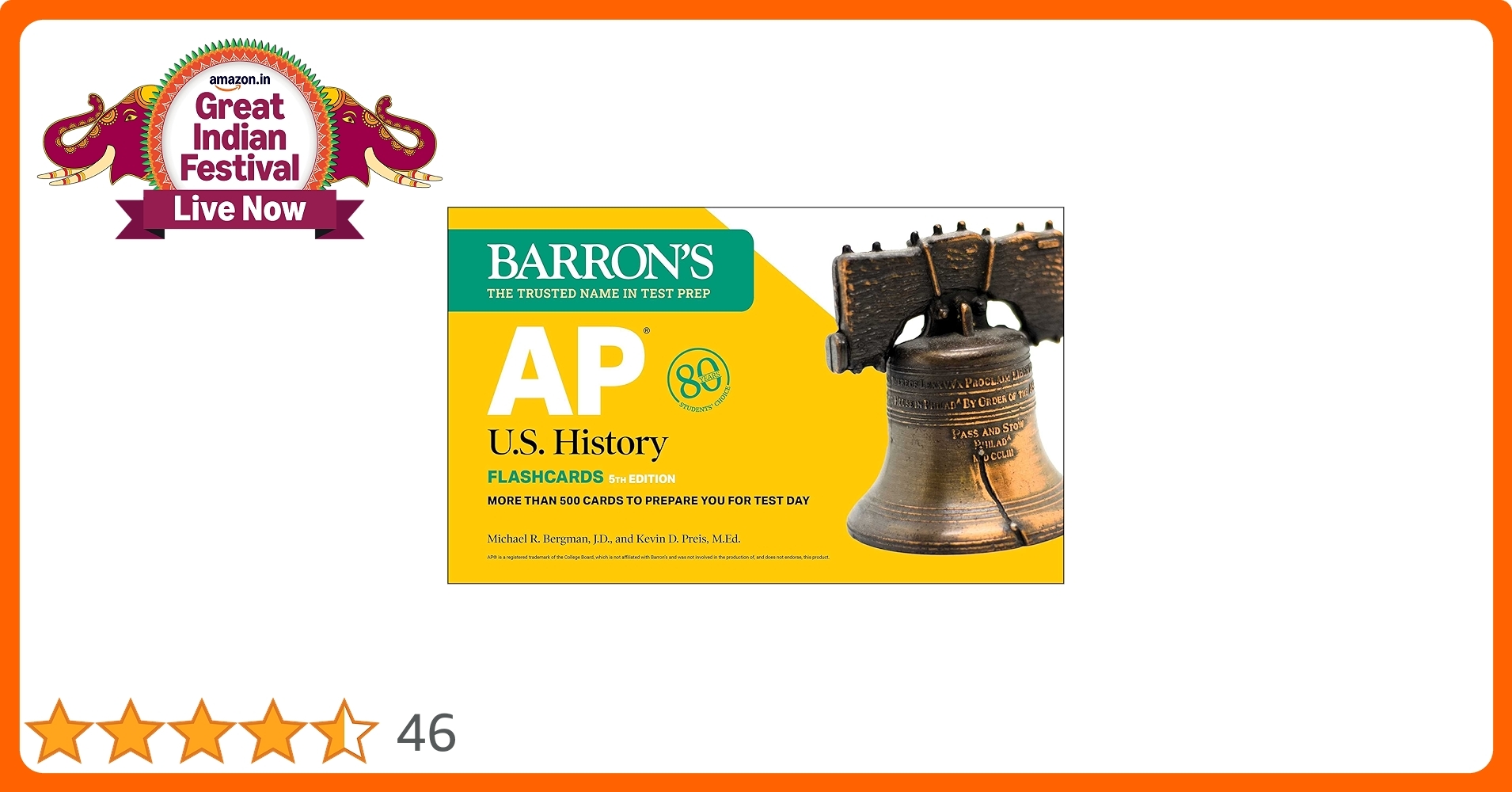 AP U S History Flashcards Fifth Edition Up to Date Review Barron s AP Prep EBook Barron s Educational Series Bergman Michael R Preis Kevin D Amazon in Books