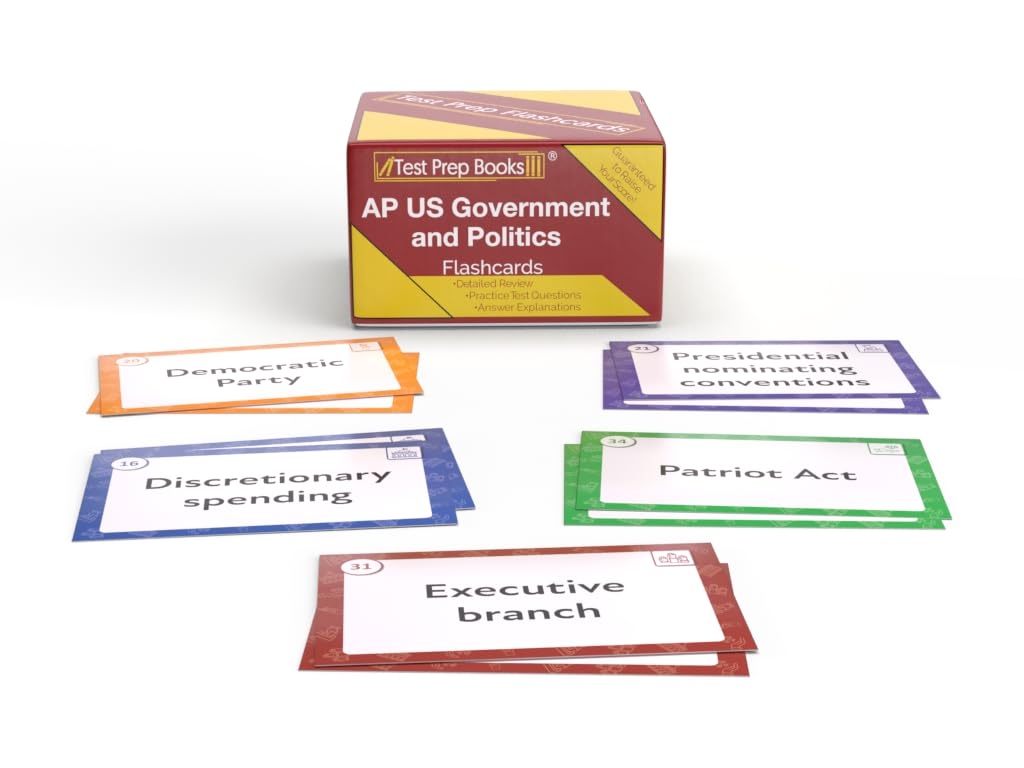 AP US Government And Politics Flashcards 2024 And 2025 AP US Government And Politics Flash Card Study Guide Prep And Practice Questions Full Color Cards Amazon de Spielzeug