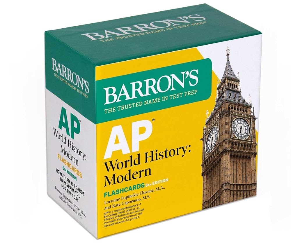 AP World History Modern Flashcards Sixth Edition Barron s AP Prep Barron s Educational Series Lupinskie Huvane M A Lorraine Caporusso M S Kate 9781506296883 Amazon Books AP World History Modern Flashcards Sixth Edition Barron s AP Prep Barron s Educational Series Lupinskie Huvane M A Lorraine Caporusso M S Kate 9781506296883 Amazon Books