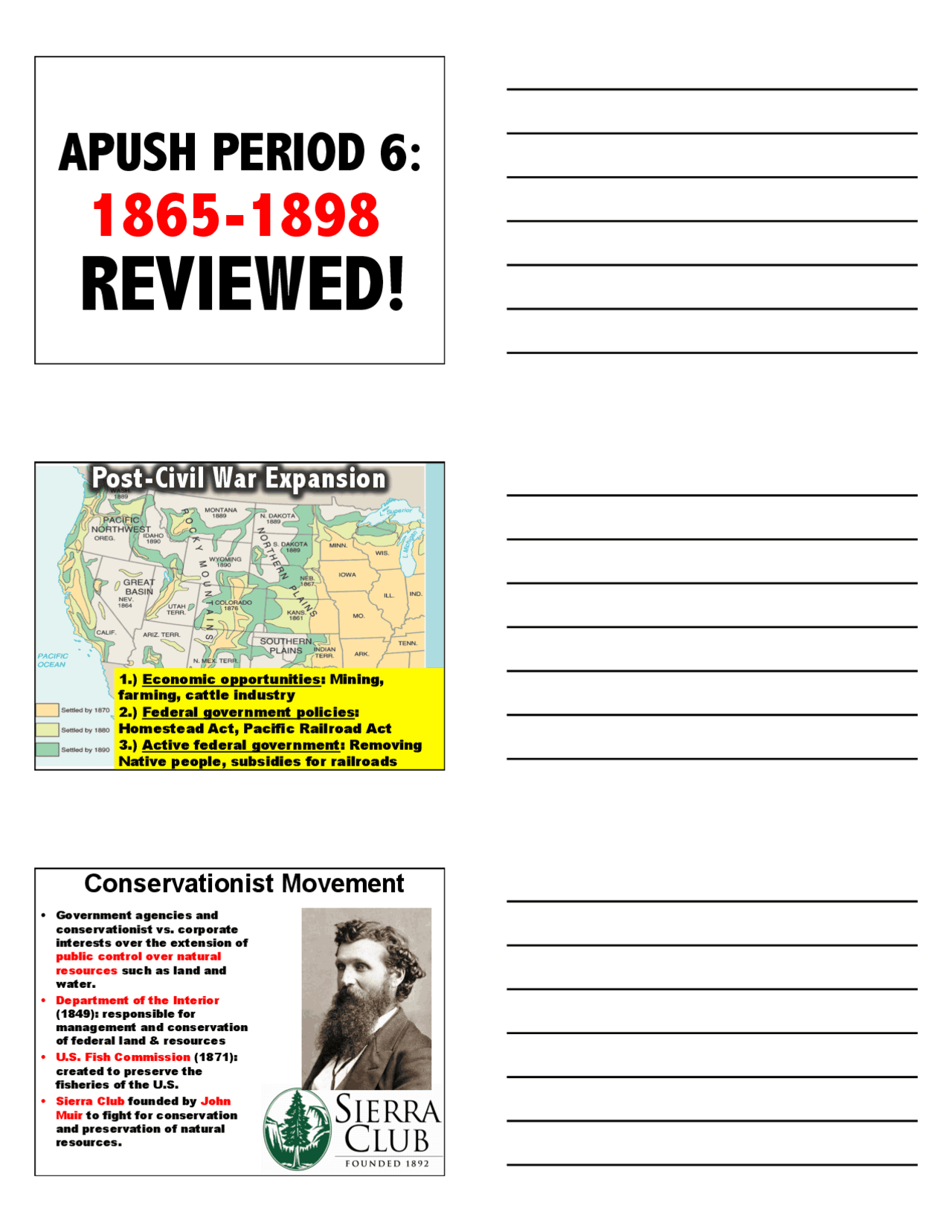 Apush Period 6 Schemes And Mind Maps Chinese Docsity