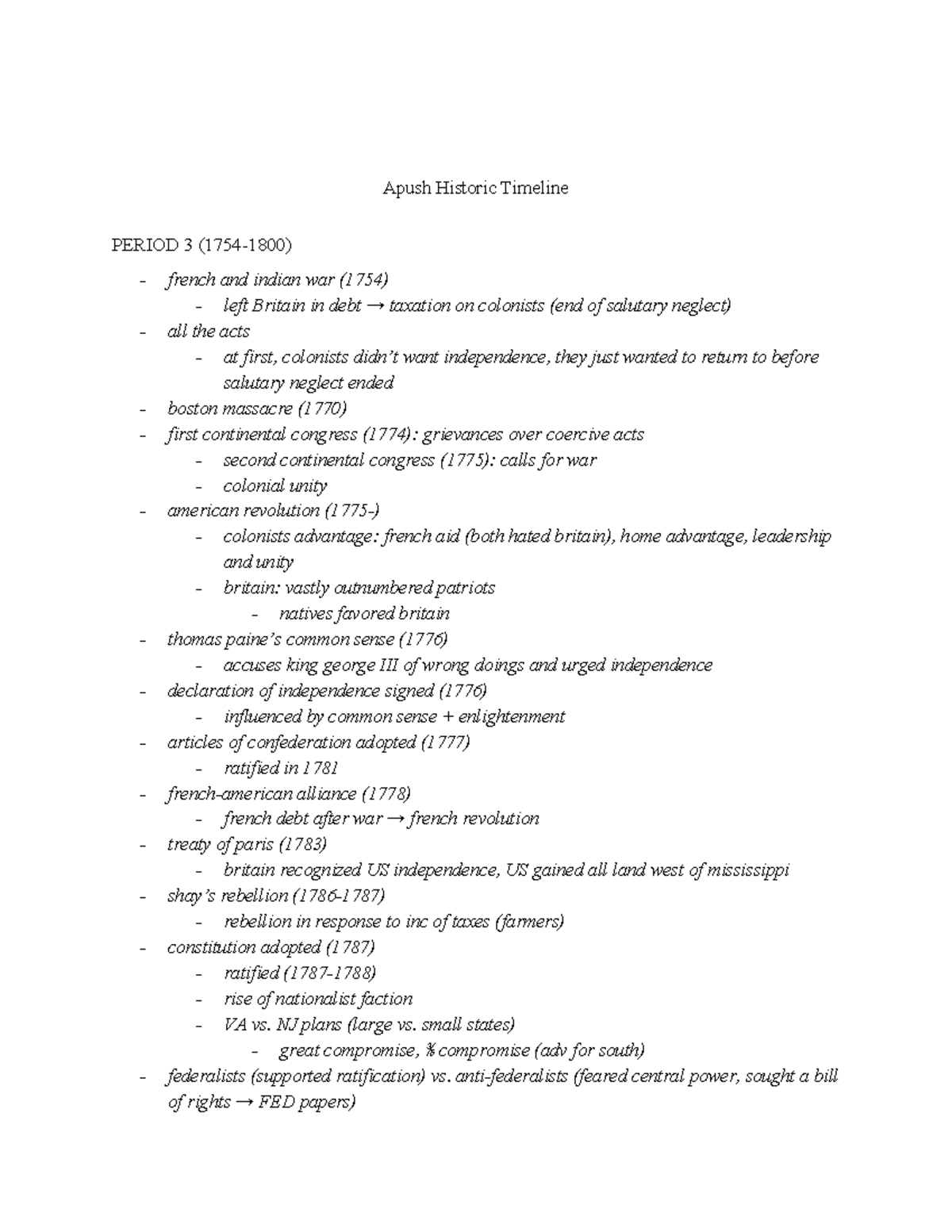apush unit 3 flashcards