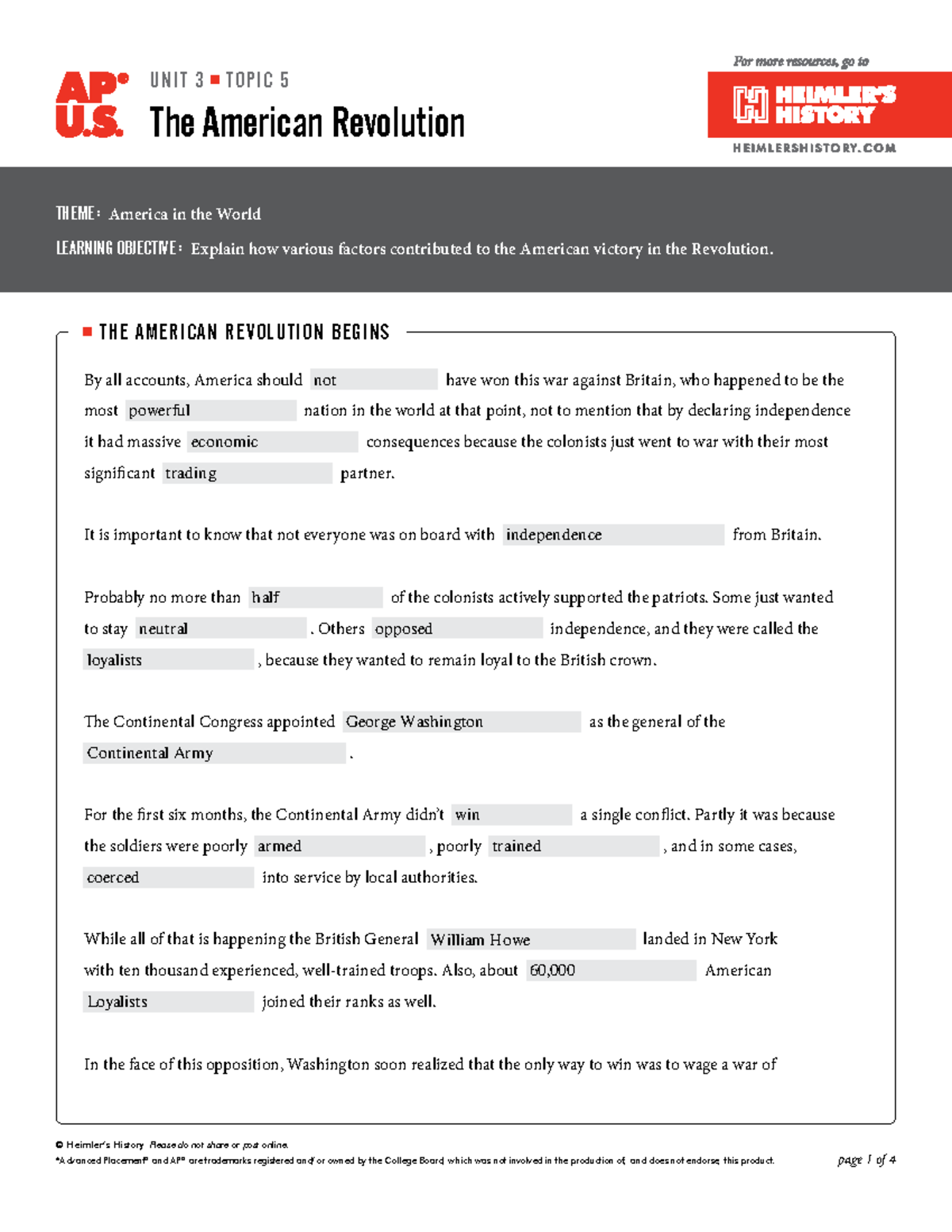 APUSH Unit 3 Topic 3 Taxation Without Representation Notes Guide Studocu