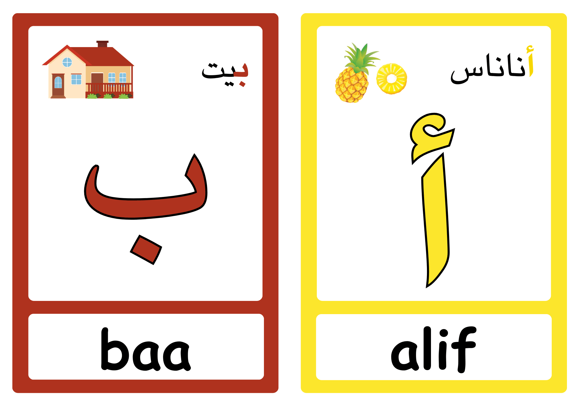 Arabic Alphabet Flashcards For Kids By Servandorhea Raket PH