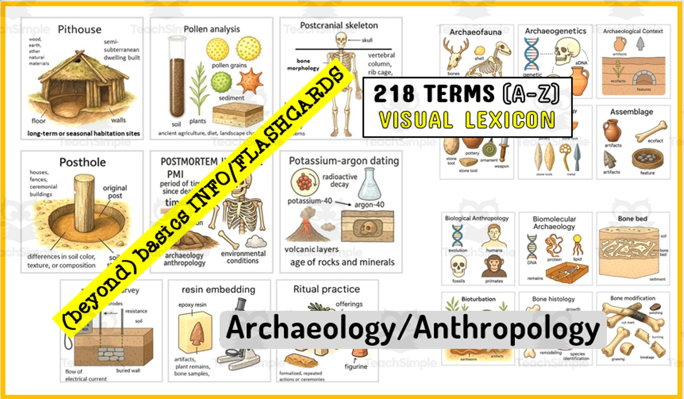Archaeology Anthropology Terms Info Flashcards Catalog By Teach Simple