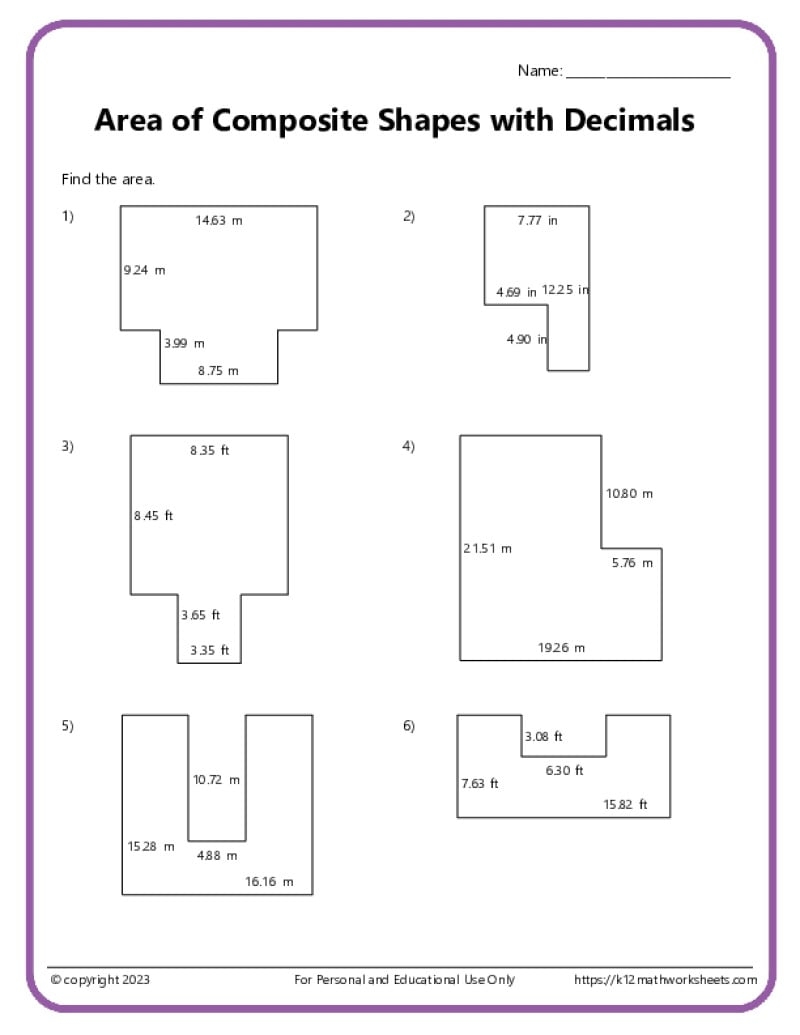 area of a rectangle worksheet area of a rectangle worksheet