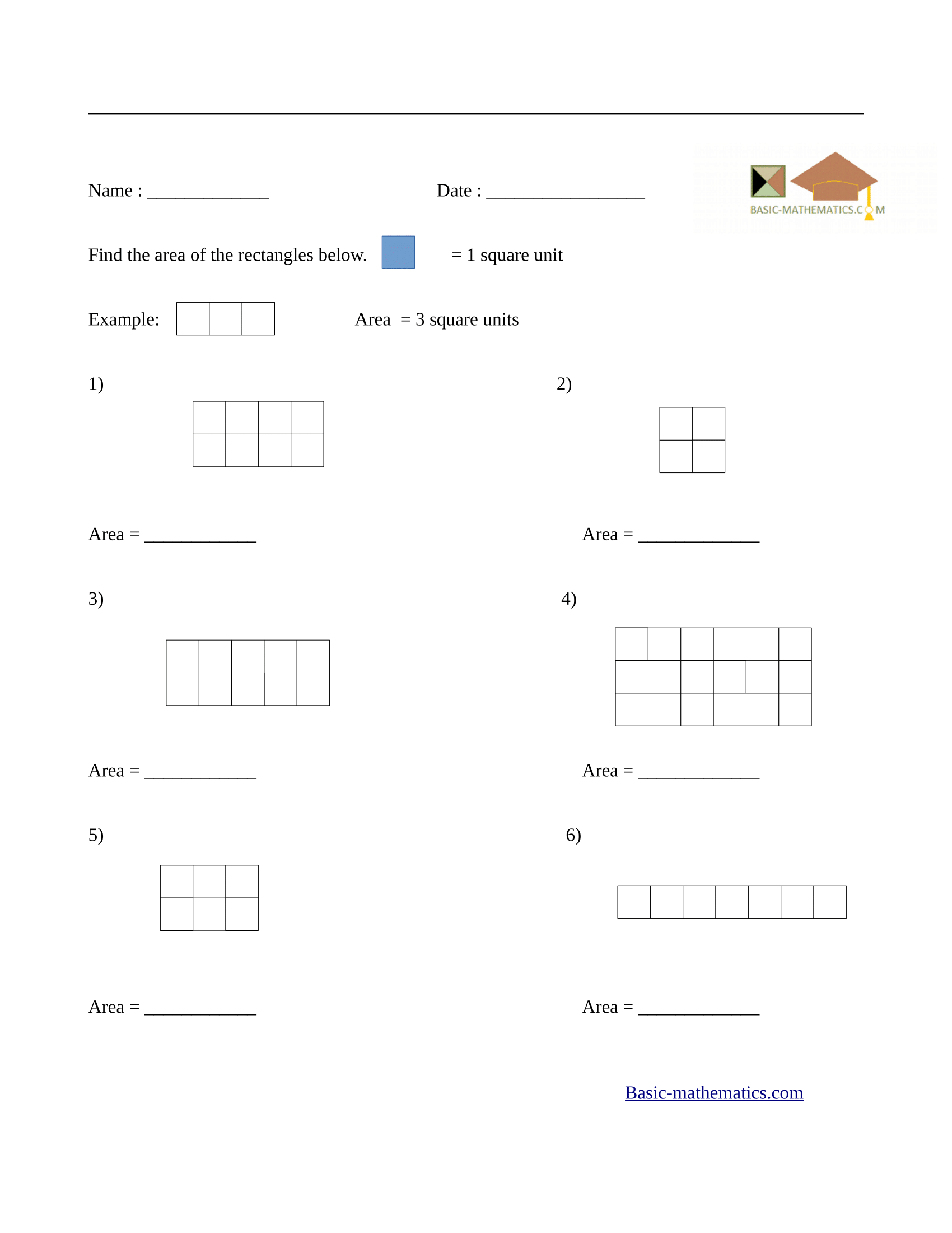 Area Worksheets Area Worksheets