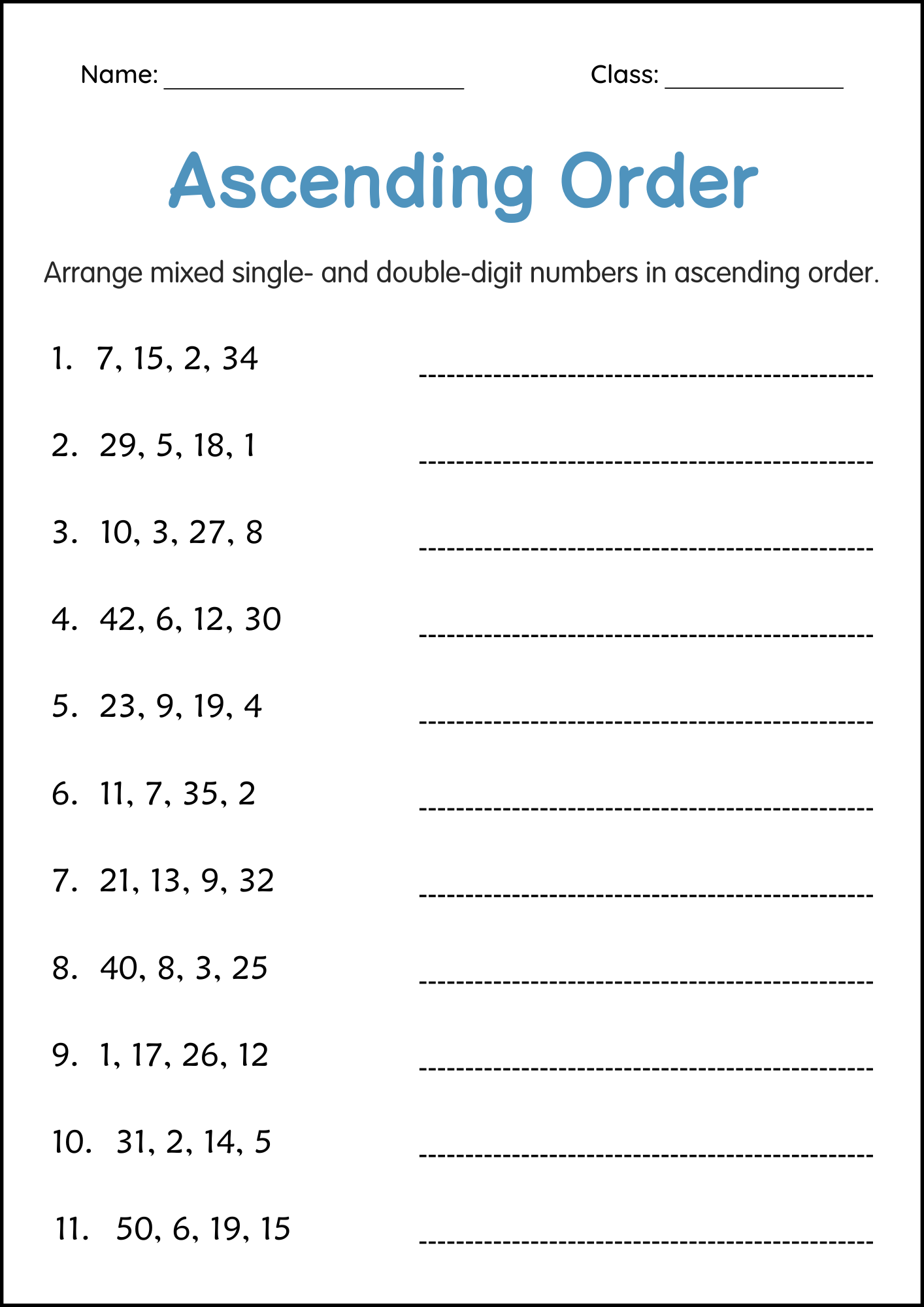 Ascending Order 1 To 1000 Number Math Worksheets For Grade 1 2 3 Made By Teachers Ascending Order 1 To 1000 Number Math Worksheets For Grade 1 2 3 Made By Teachers