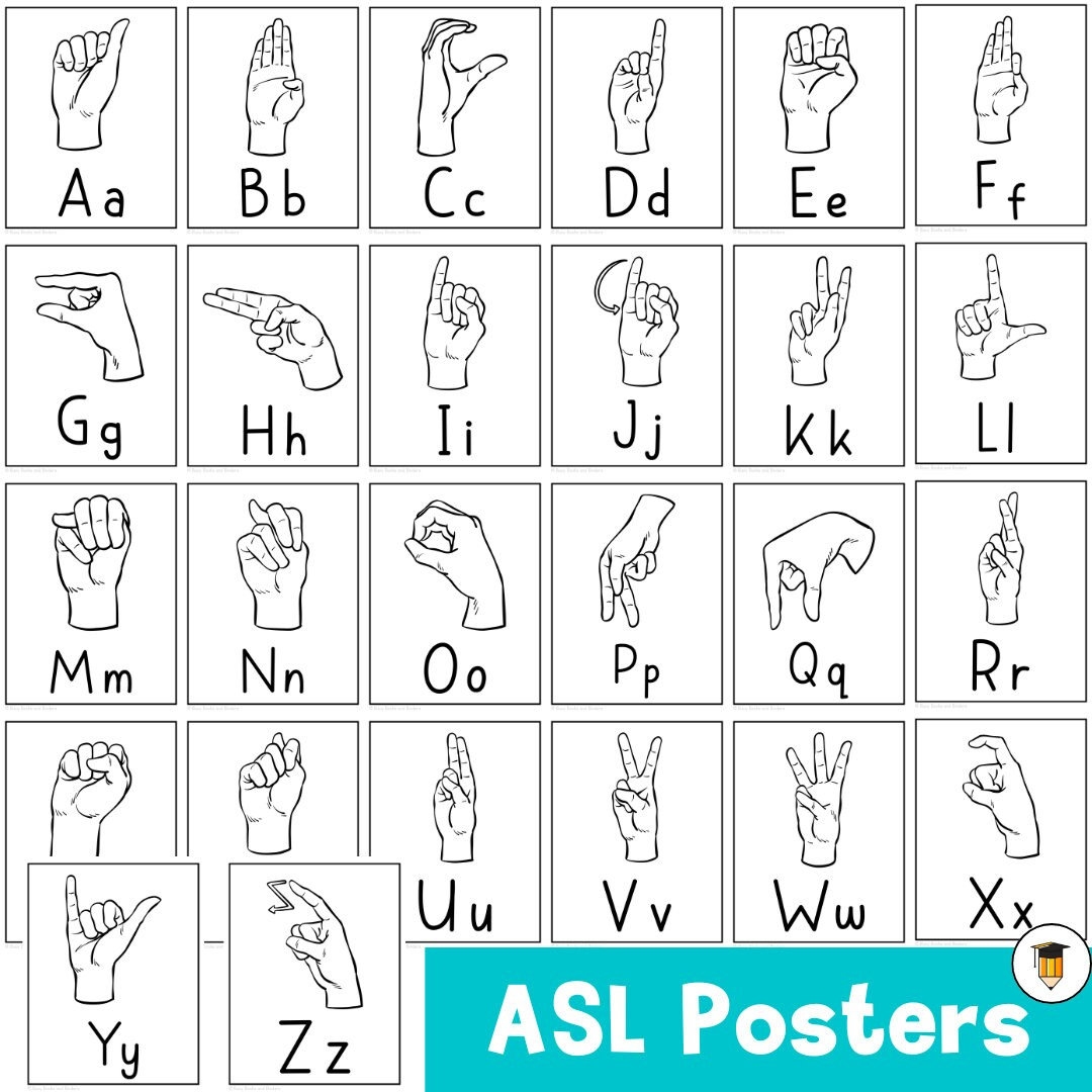 ASL FLASHCARDS Hand Signs Sign Language Flashcards Communication Flash Cards ASL Busy Book Autism Hand Signals Deaf