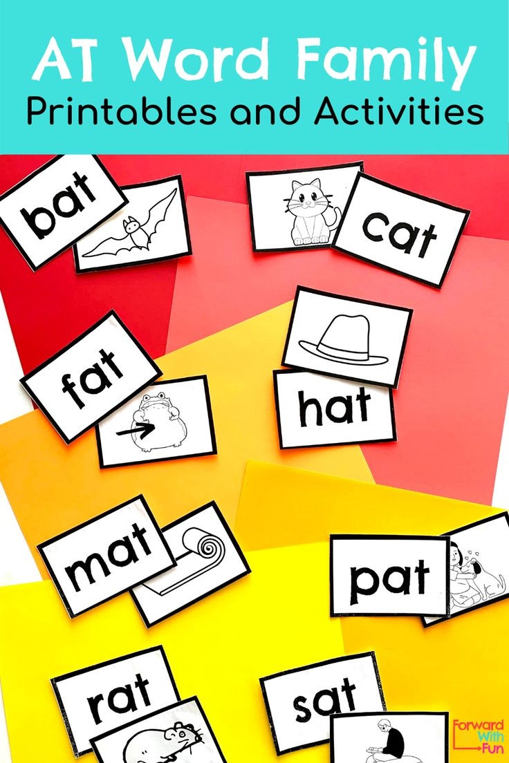 AT Word Family Worksheets Book And Activities For Preschool And Kindergarten