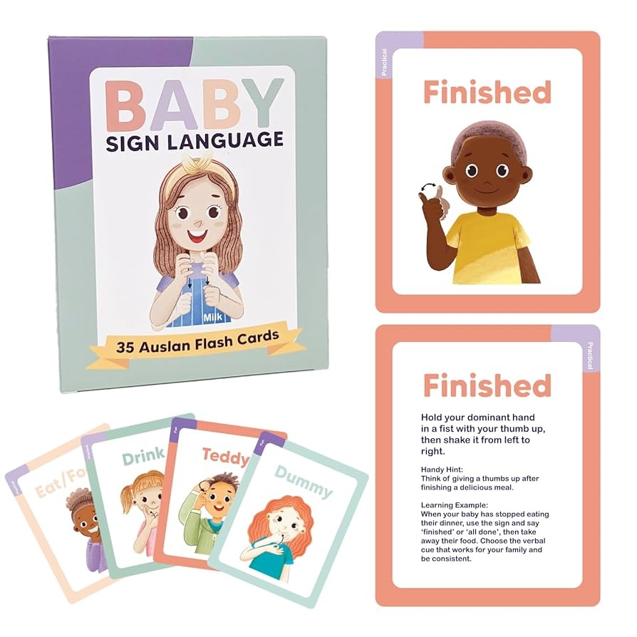 Baby Sign Language Australian Auslan Flash Cards Amazon au Toys Games