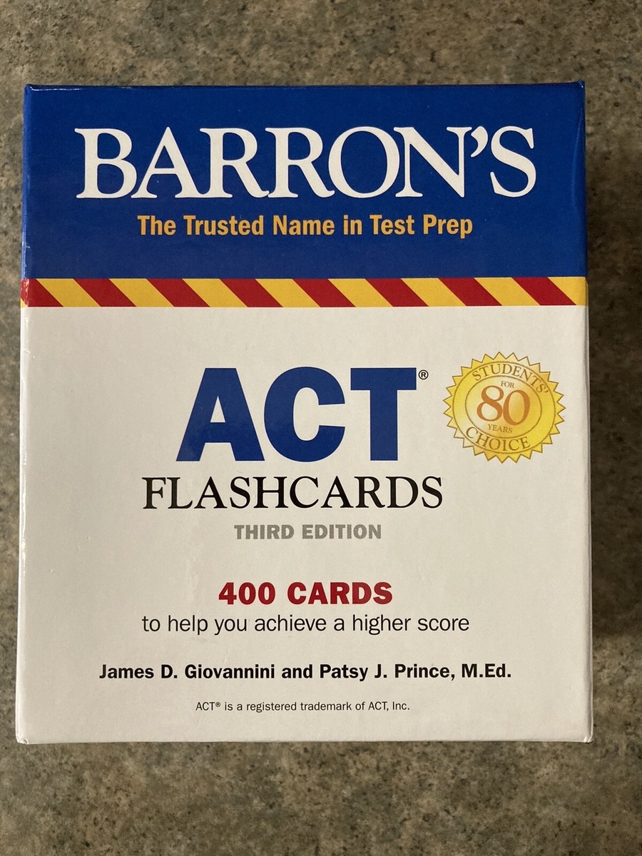 Barron s ACT Flashcards 3rd Edition EBay