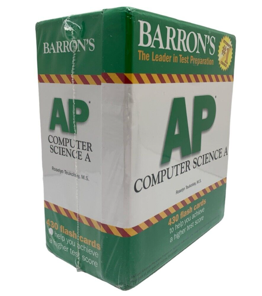 Barron s AP Computer Science A 430 Flash Cards Roselyn Teukolsky Sealed 9781438078564 EBay
