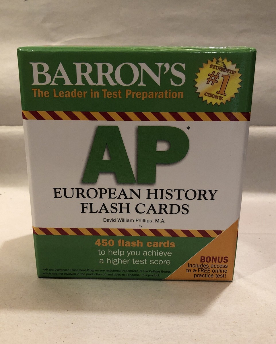 Barron s AP European History Flash Cards By David Phillips English 450 Cards 9781438076515 EBay
