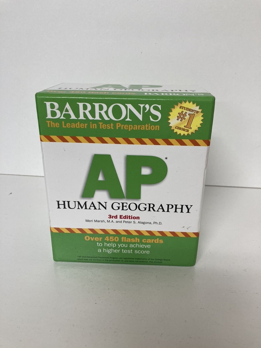 Barron s AP Human Geography Flash Cards 3rd Edition 9781438076805 EBay