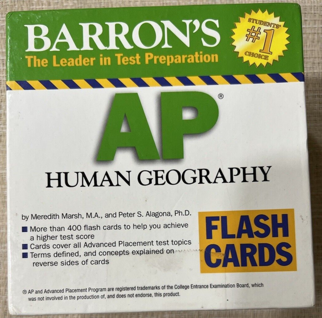 Barron s AP Human Geography Set Of 418 Flash Cards For Self study EBay Barron s AP Human Geography Set Of 418 Flash Cards For Self study EBay