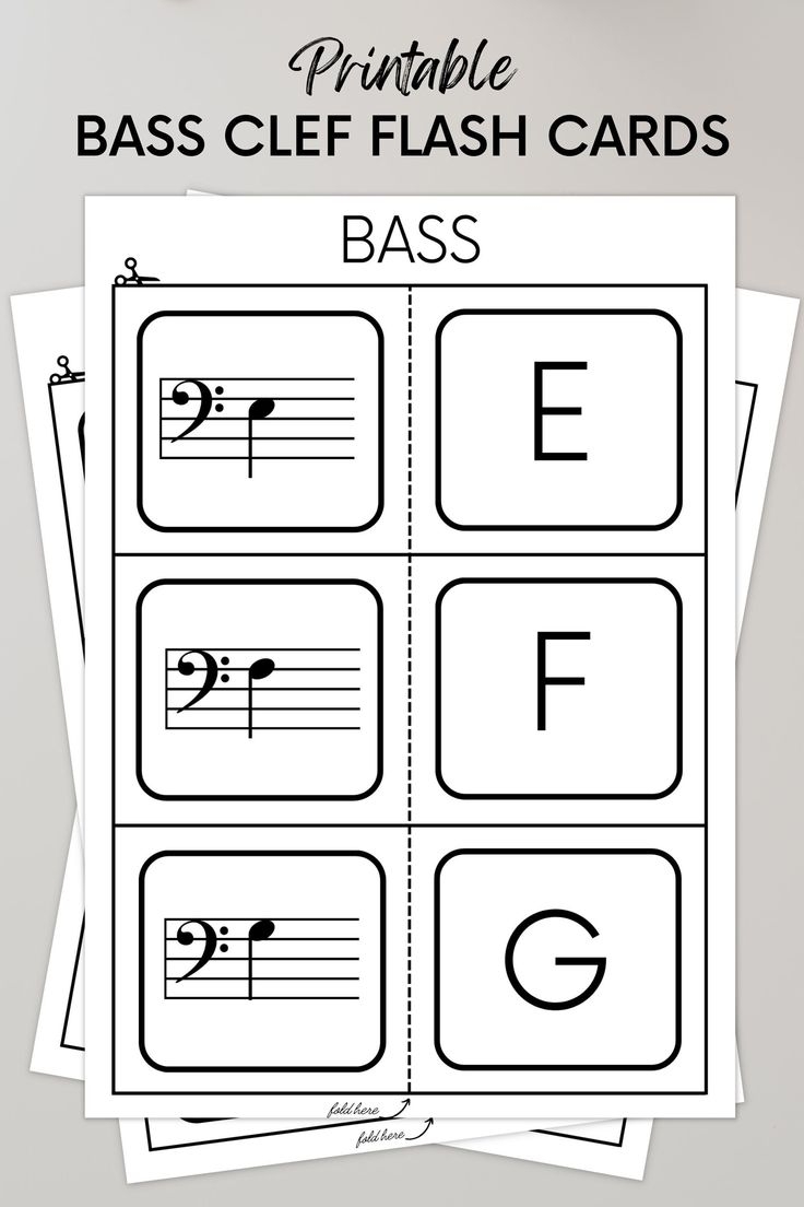 bass clef flashcards