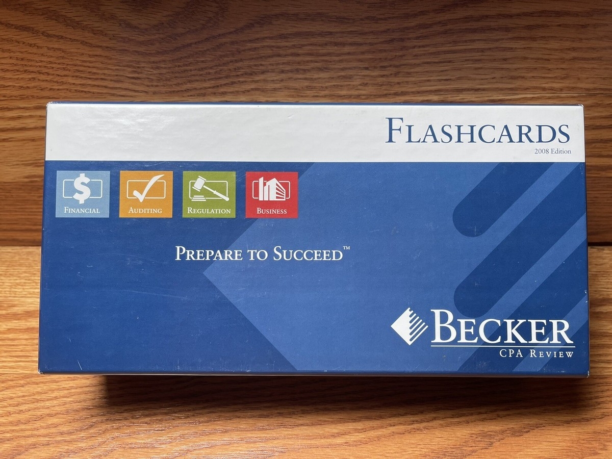 Becker CPA Exam Review Flashcards 2008 Edition EBay