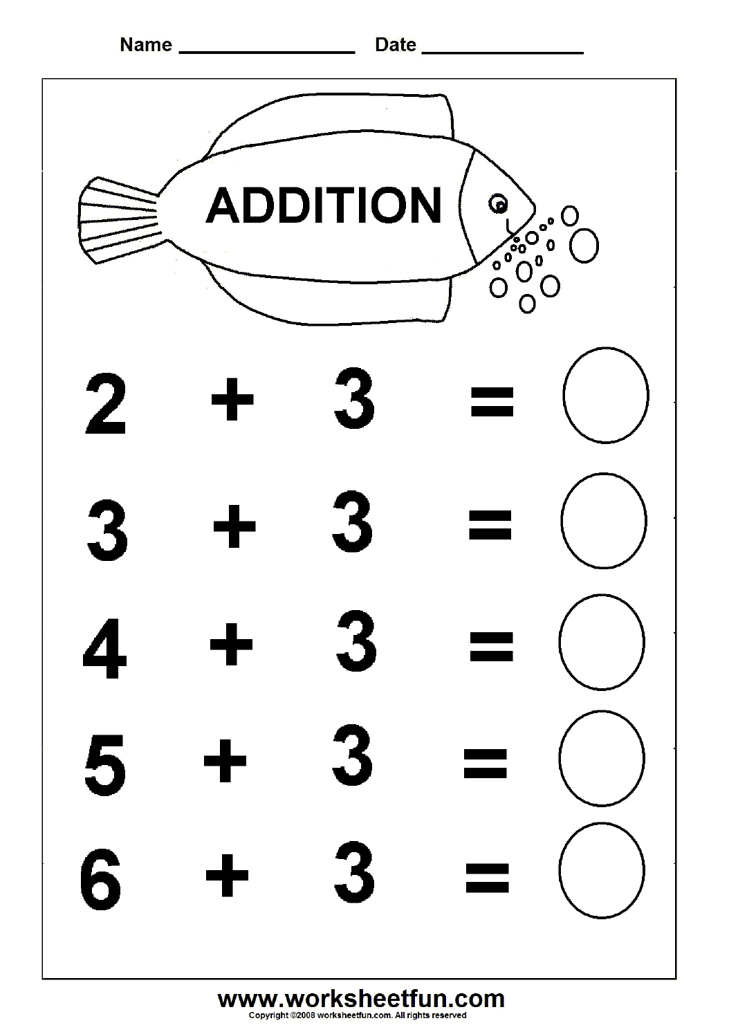 math worksheets for kindergarten addition and subtraction