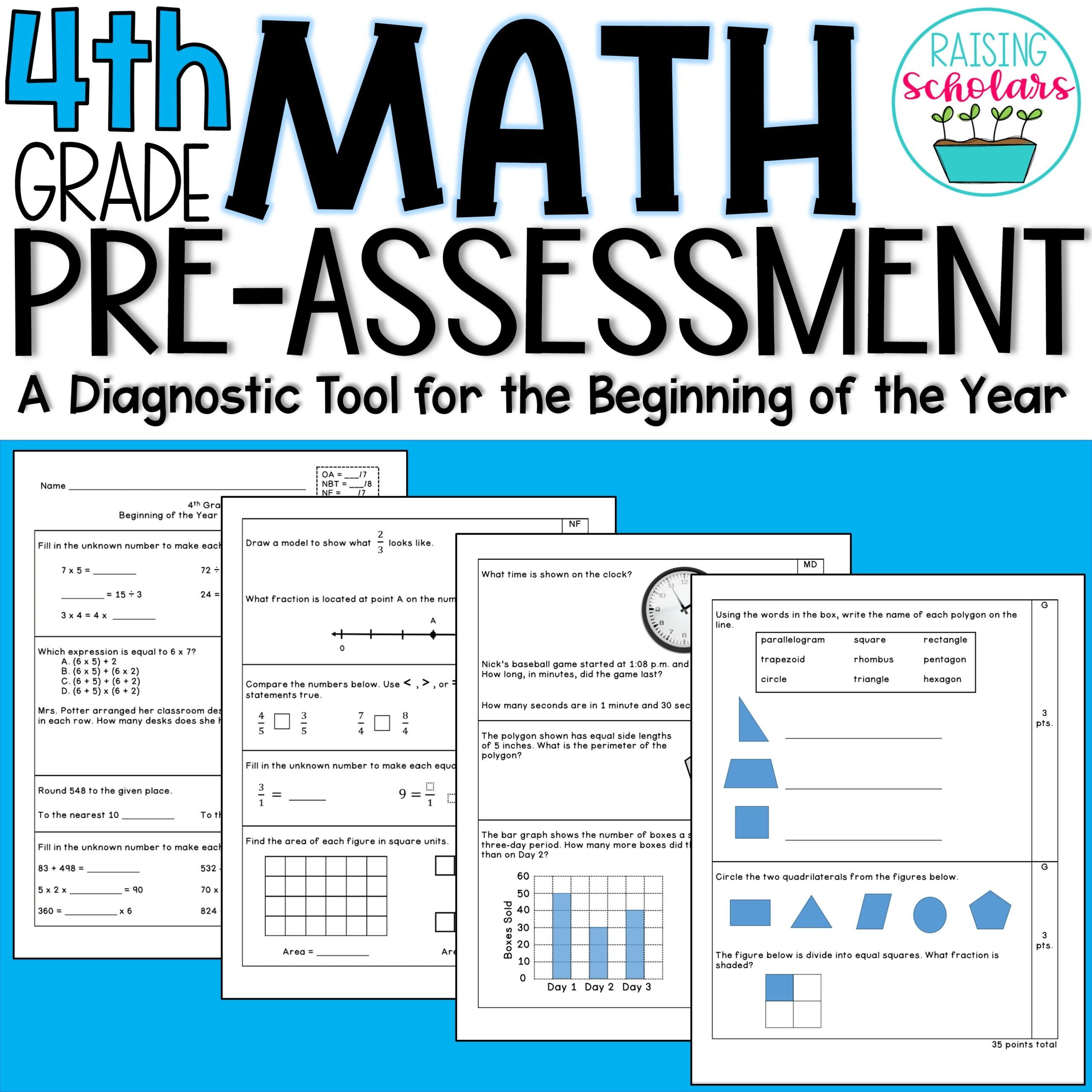 math review 4th grade display worksheets