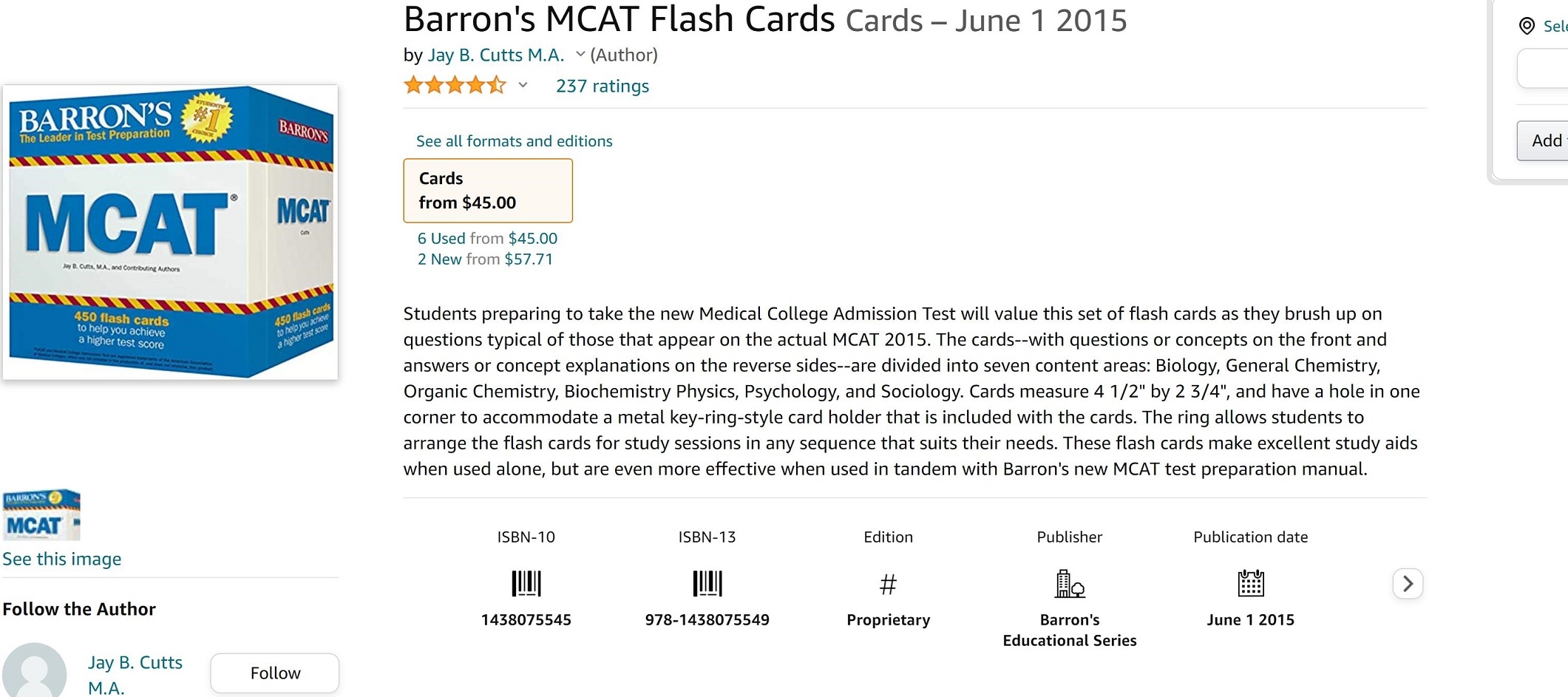mcat flashcards quizlet