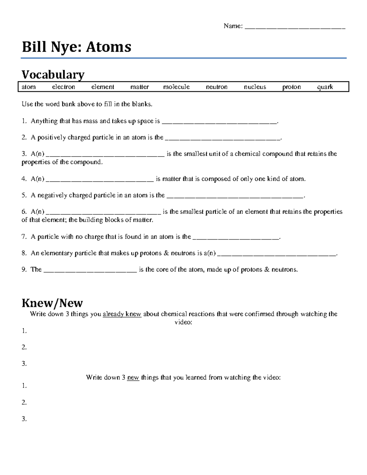 Bill Nye Atoms It Was An Amazing Expression I Encountered And I Was Lucky To Be Part Of An Studocu Bill Nye Atoms It Was An Amazing Expression I Encountered And I Was Lucky To Be Part Of An Studocu