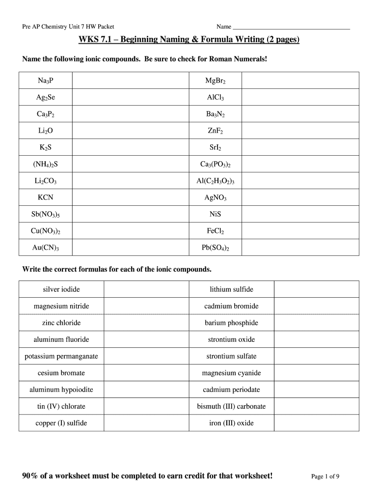 Binary Ionic Compounds Worksheet Fill Out Sign Online DocHub