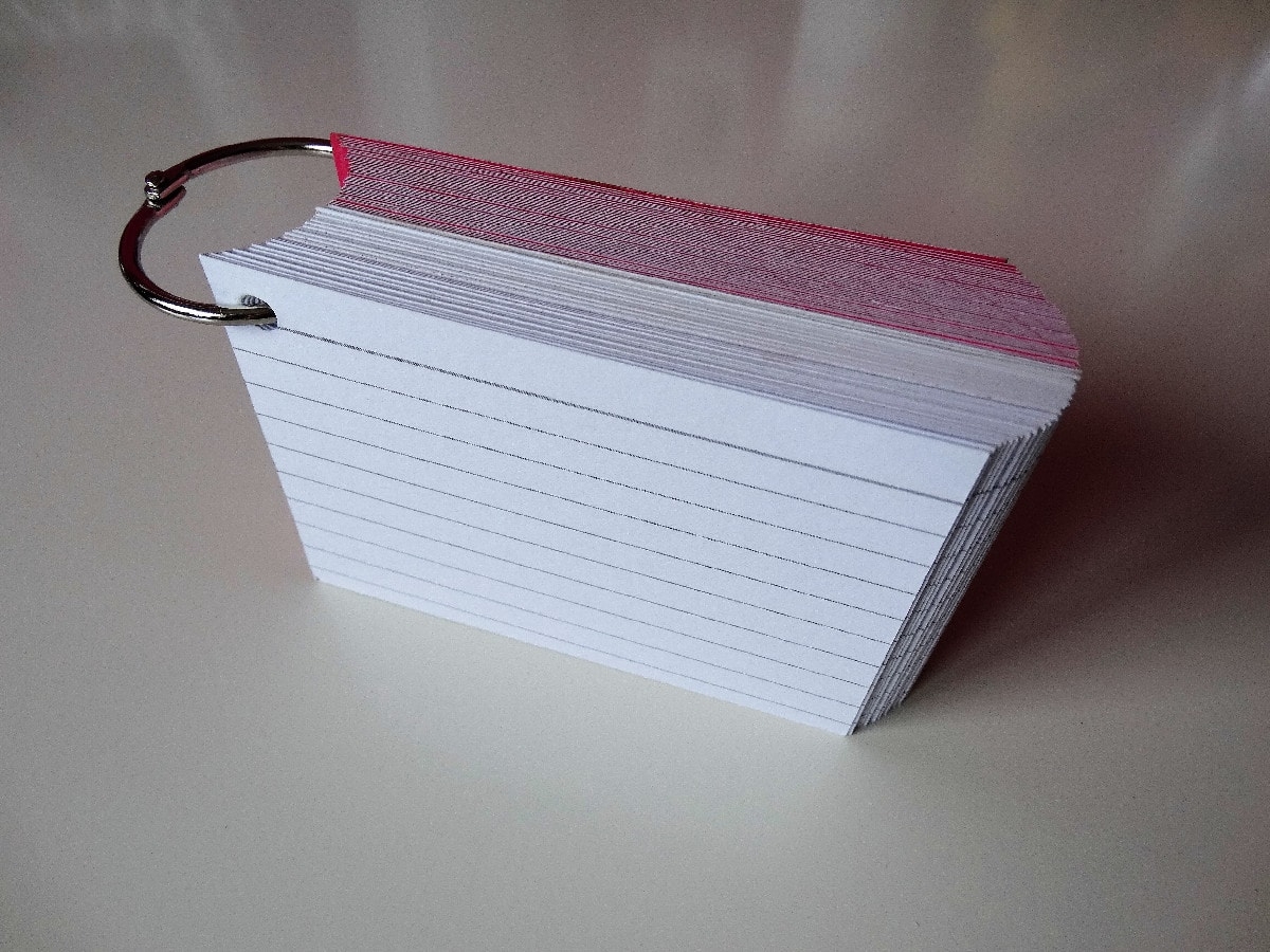 Binder Rings set Of 5 Flashcards And Stationery