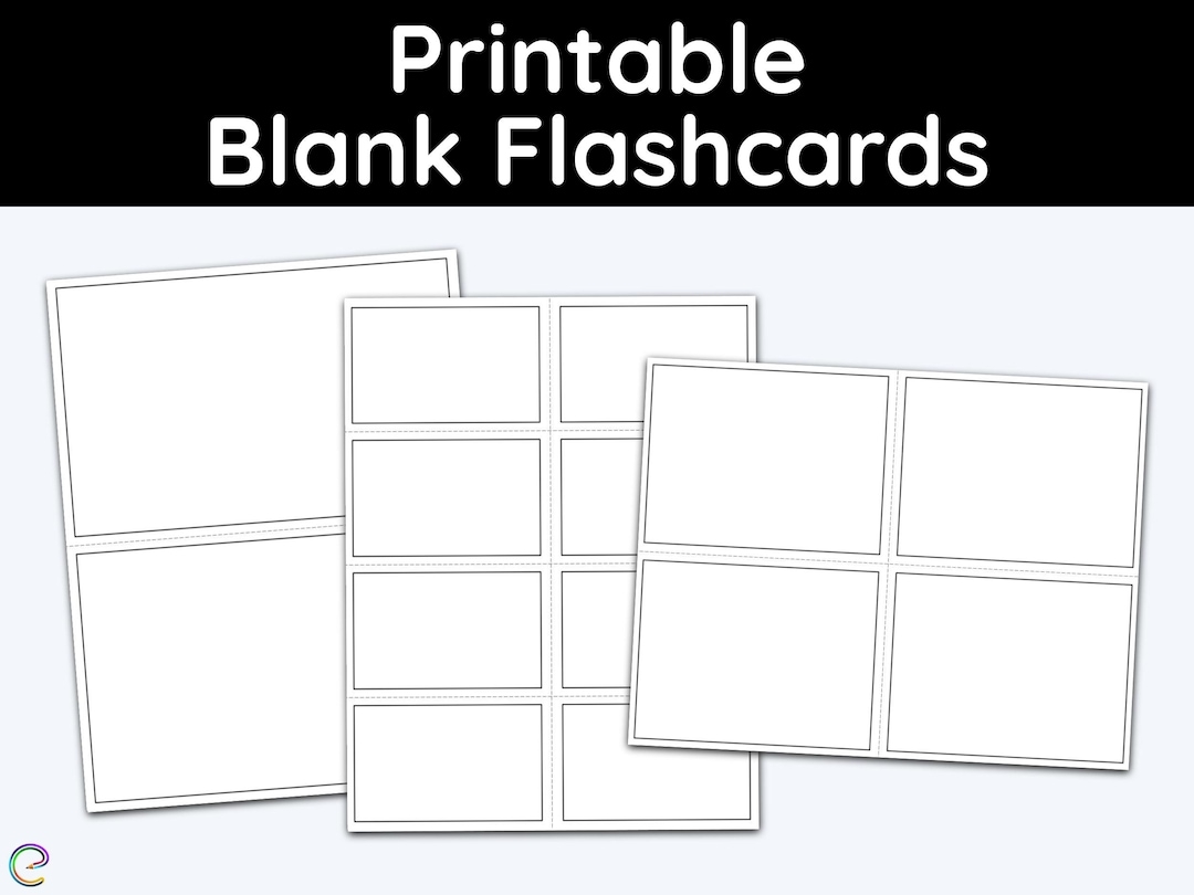 Blank Printable Flash Cards Education Printables Math Printables Flashcards Printable Learning Materials Daycare Learning Editable Etsy New Zealand