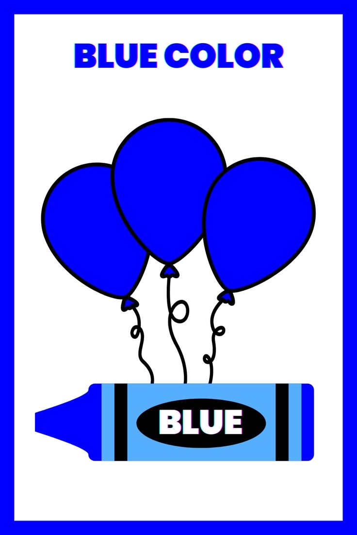 Blue Color Flashcards