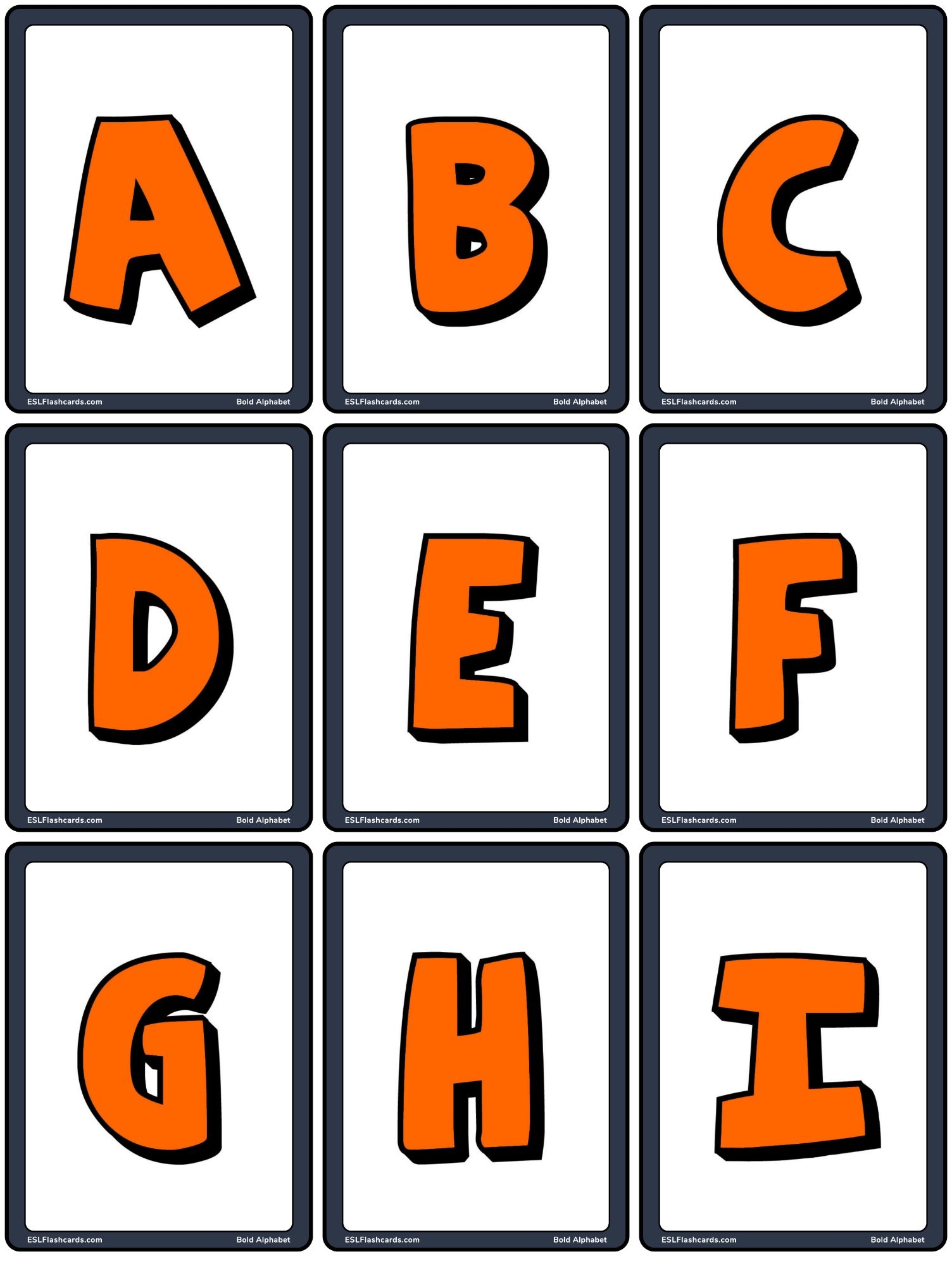 uppercase letter flashcards