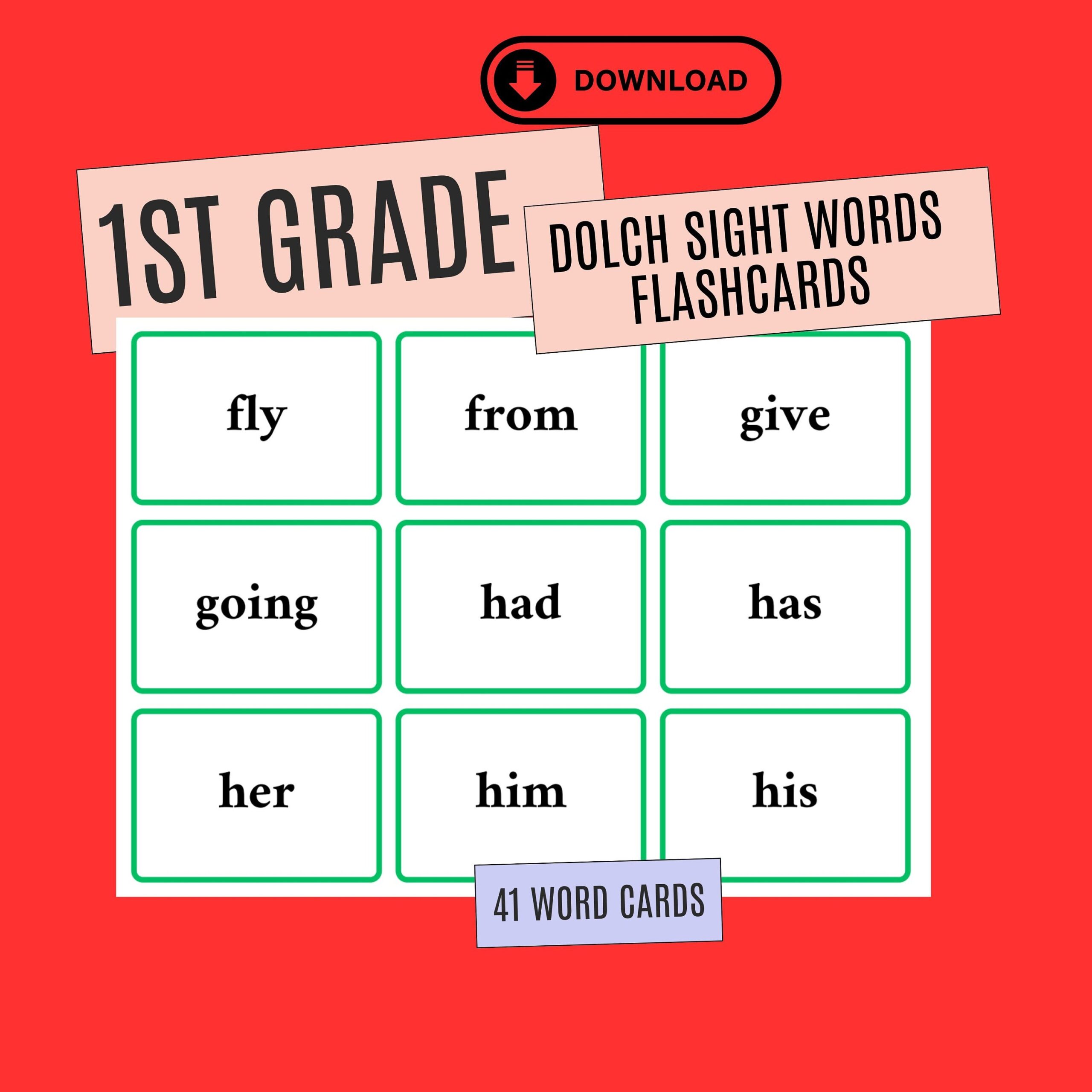 flashcards for first graders