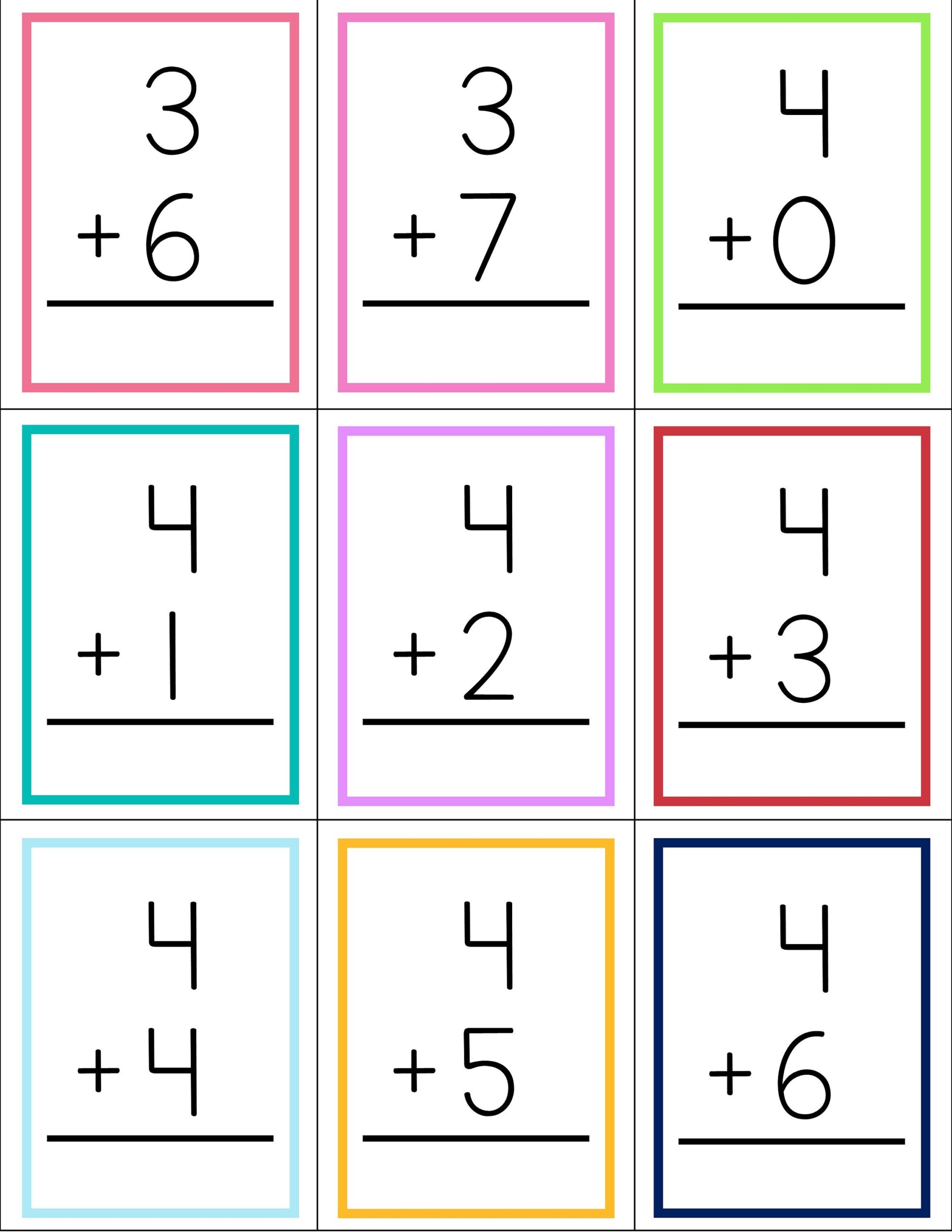 online flashcards addition