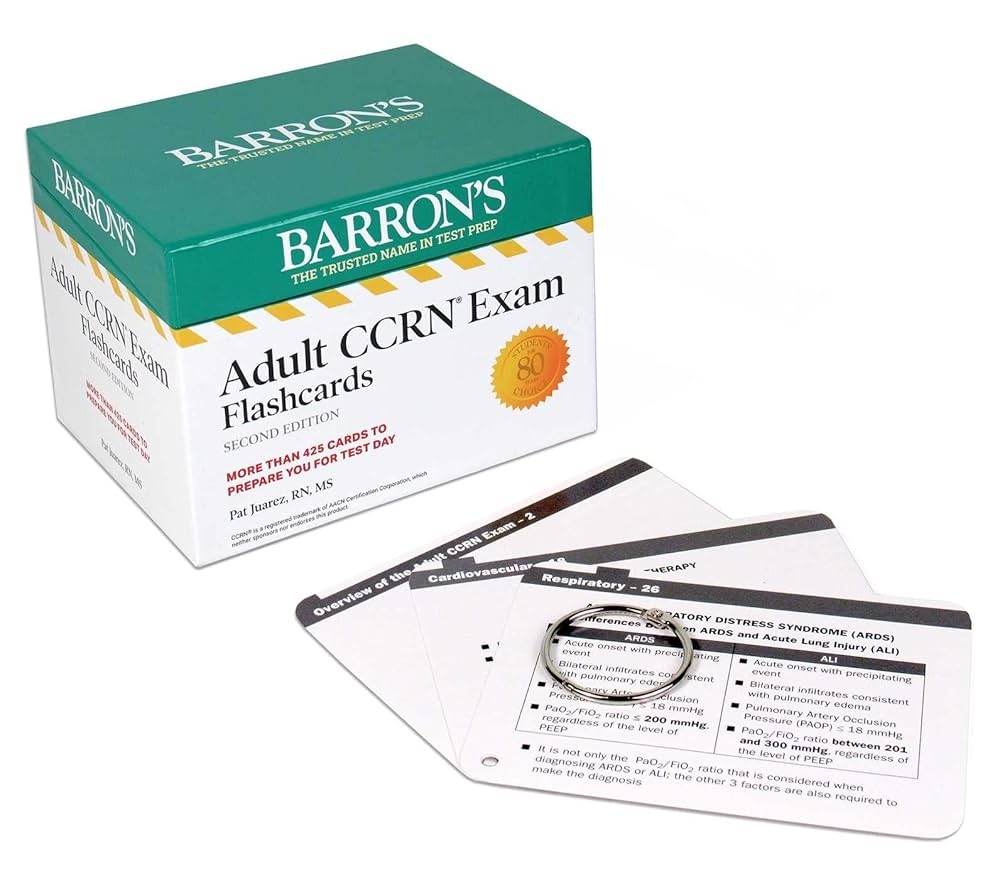 Buy Adult CCRN Exam Flashcards Second Edition Up to Date Review And Practice Sorting Ring For Custom Study Barron s Test Prep Book Online At Low Prices In India Adult CCRN Exam Flashcards 