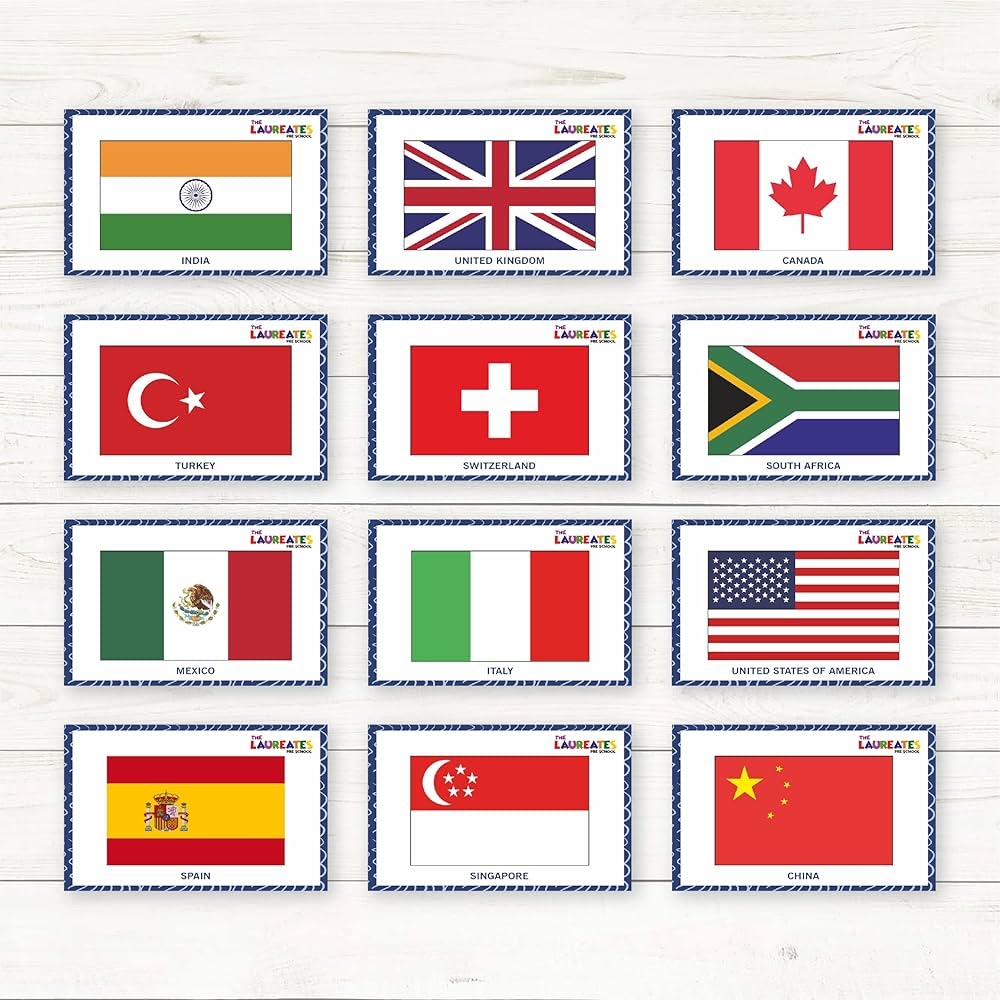 Buy Flag Flashcards Of 60 Different Countries For Kids Online At Low Prices In India Amazon in