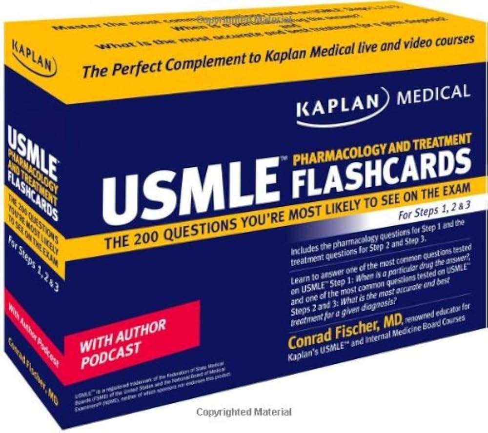 Buy Kaplan USMLE Pharmacology And Treatment Flashcards The 200 Questions You re Most Likely To See On The Exam For Steps 1 2 3 Book Online At Low Prices In India 