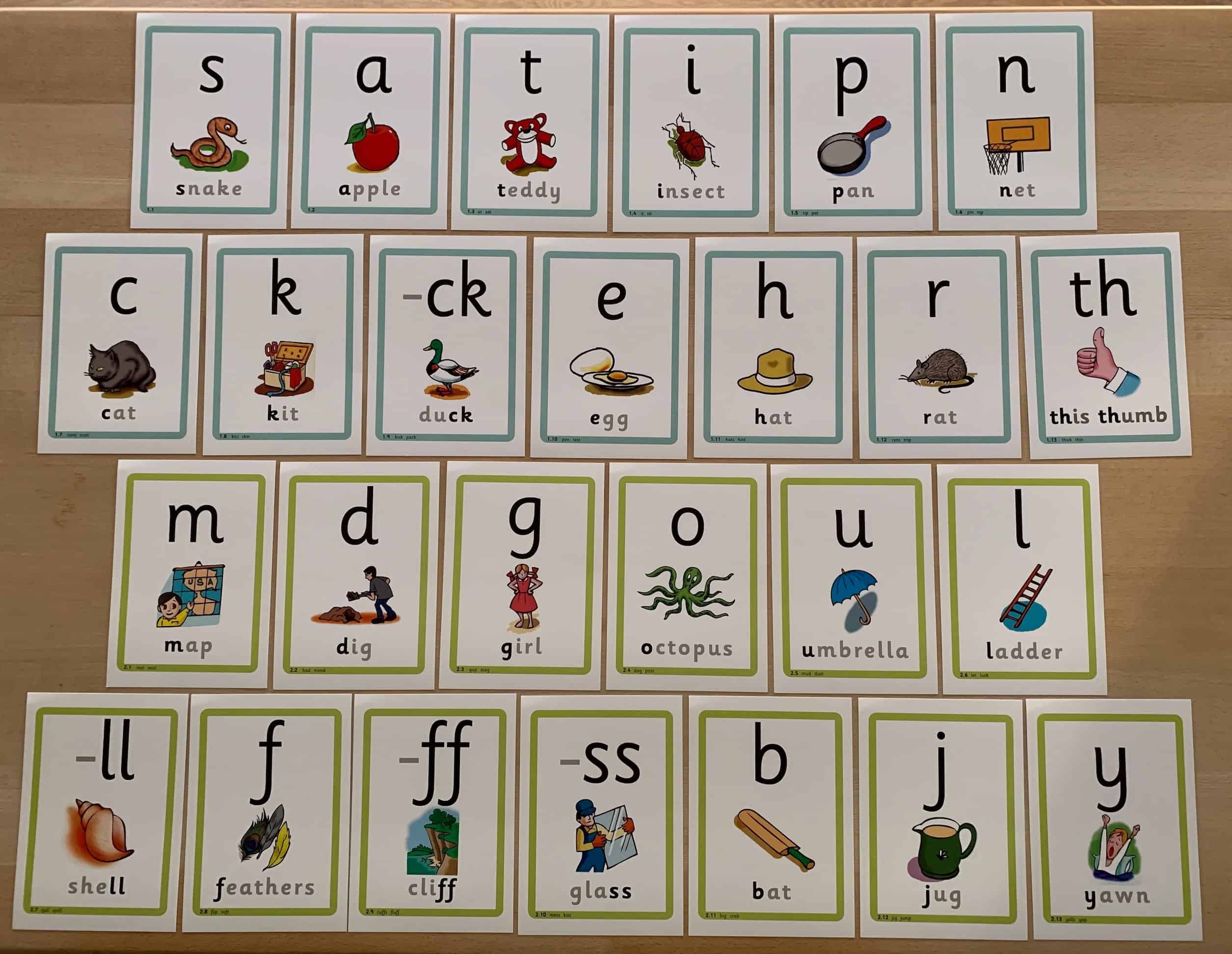 phonics flashcards with pictures