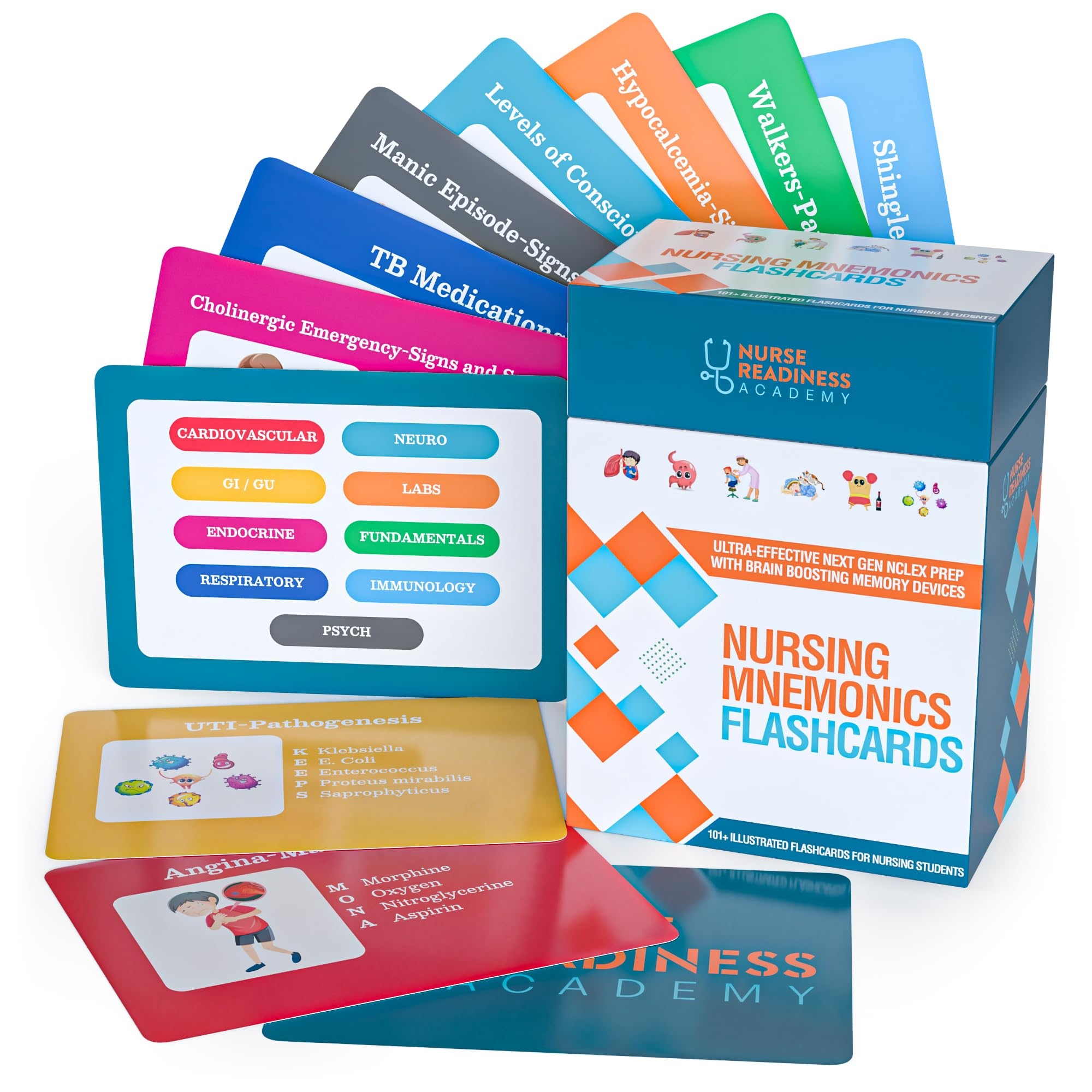 Buy Nursing Mnemonics Flashcards 101 Illustrated Flashcards For Nursing Students With Proven Memory Devices To Crush Nursing School And Ace The Next Gen NCLEX Online At Low Prices In India Amazon in