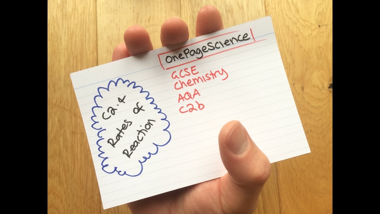 C2 4 Rates Of Reaction FlashCards GCSE Chemistry AQA C2b YouTube